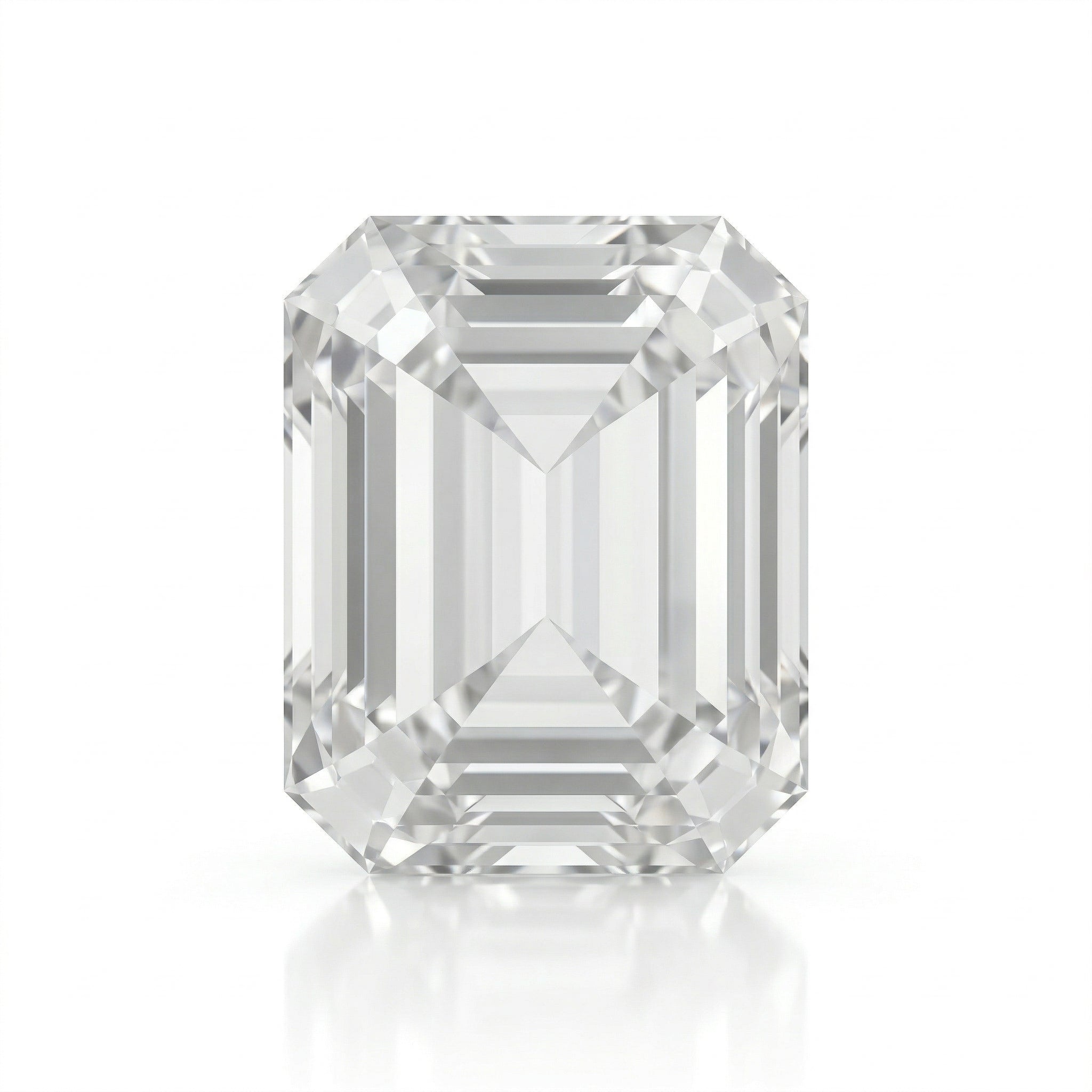 IGI Certified Laboratory Grown Colorless Sapphire | 4.98 Carat Emerald Cut | Luxury Clear Gemstone-Saleh Sallom Main image