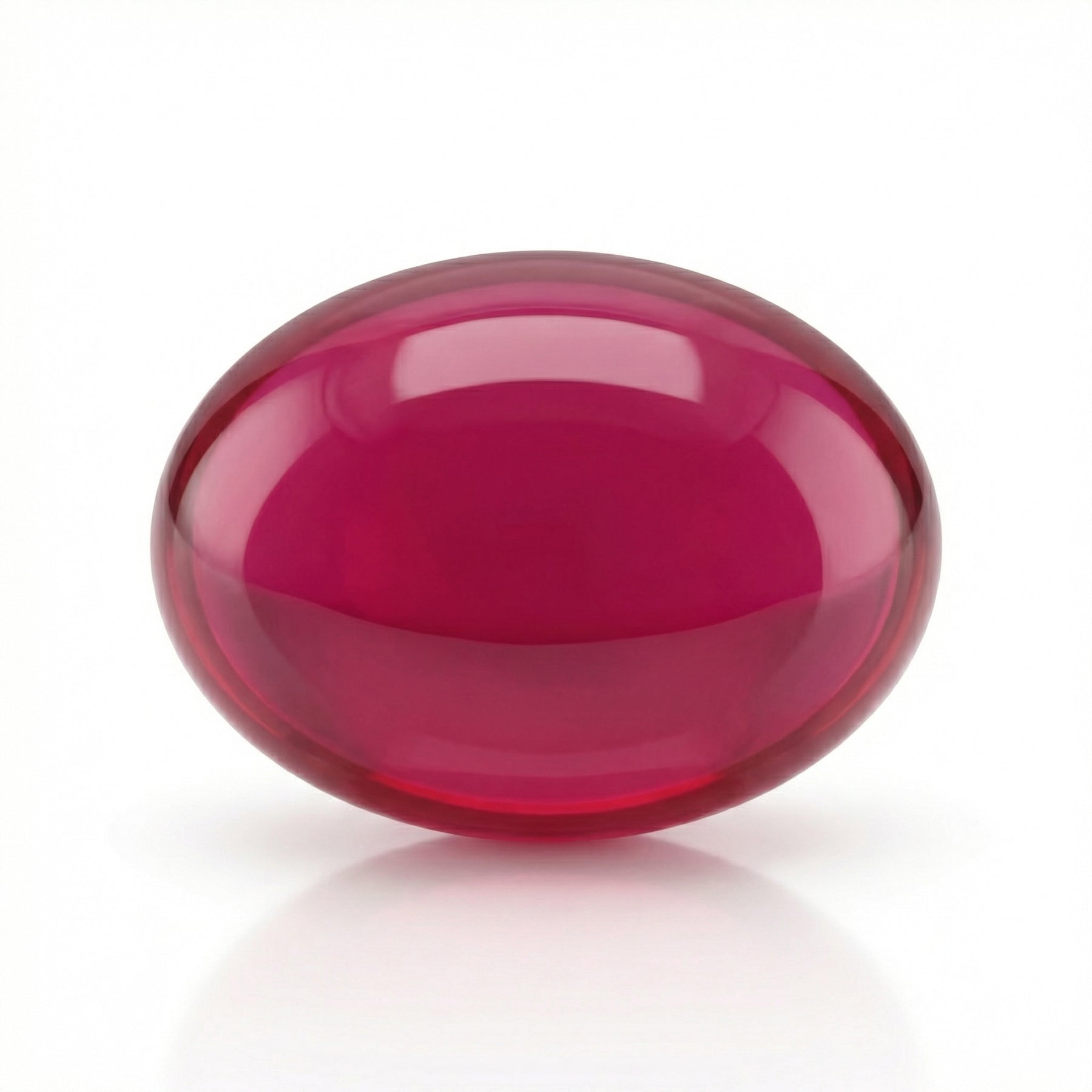 IGI Certified Laboratory Grown Star Ruby | 13.43 Carat Oval Cabochon | Rare Luxury Gemstone-Saleh Sallom