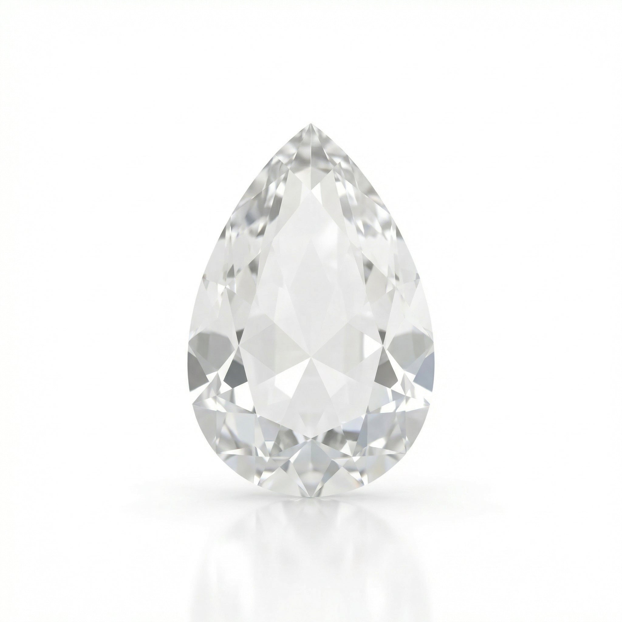 IGI Certified Laboratory Grown Colorless Sapphire | 5.38 Carat Pear Mixed Cut | Luxury Clear Gemstone-Saleh Sallom Main image