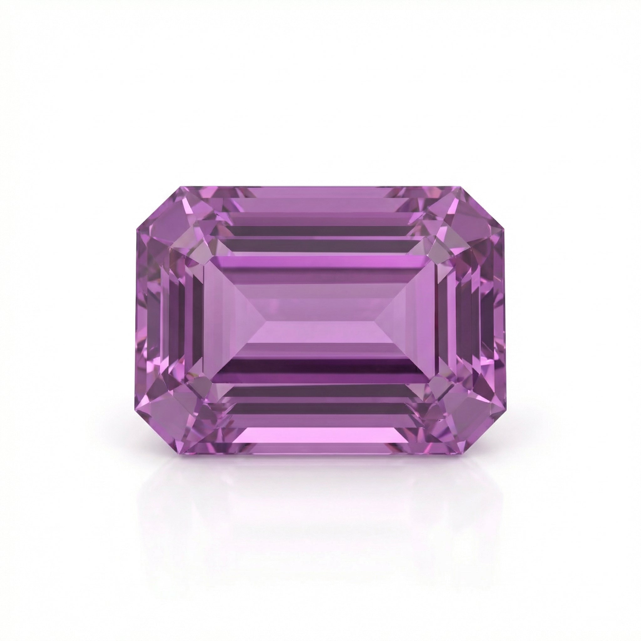 IGI Certified Laboratory Grown Pink Sapphire | 6.41 Carat Emerald Cut | Luxury Statement Gemstone-Saleh Sallom Main image