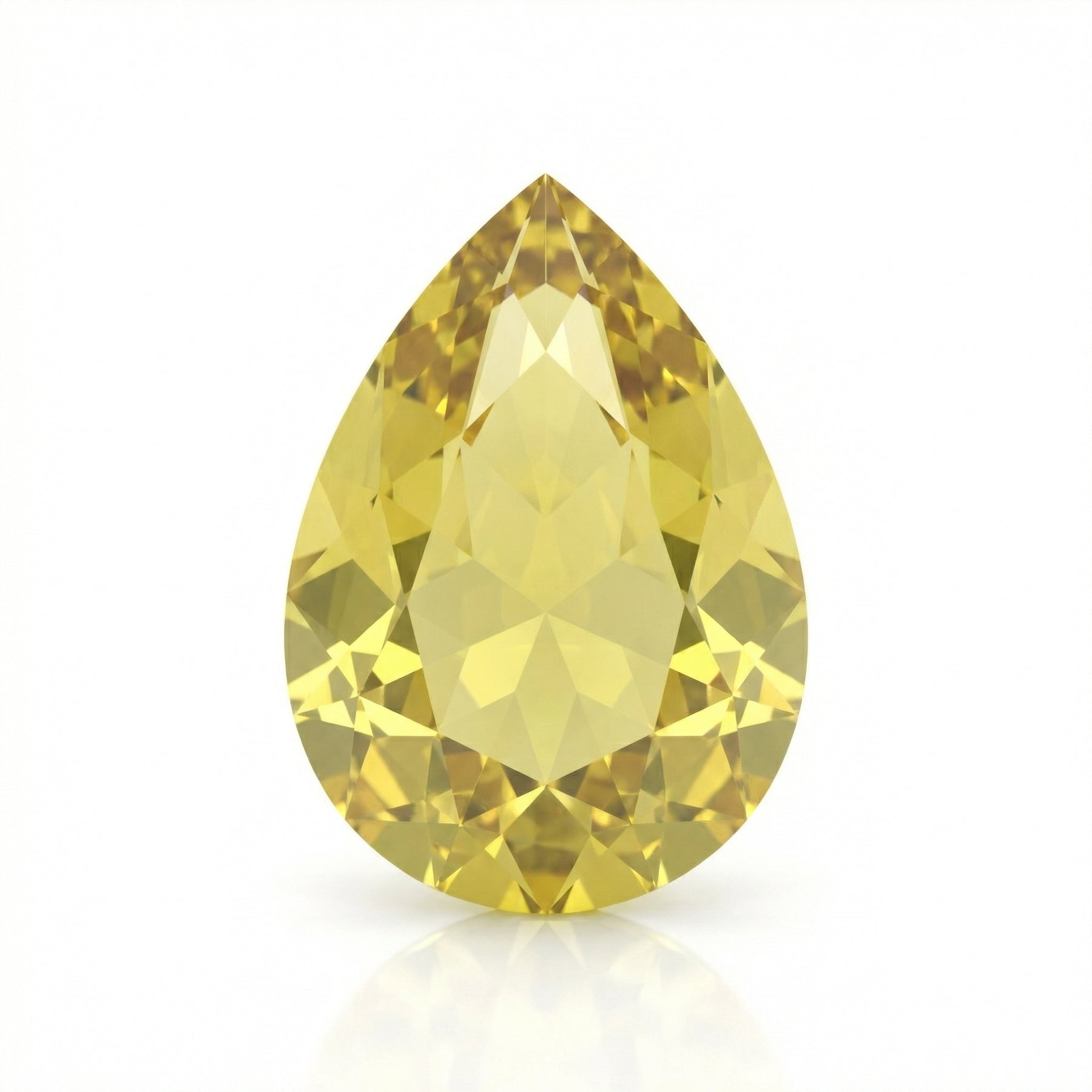 IGI Certified Laboratory Grown Yellow Sapphire | 4.33 Carat Pear Mixed Cut | Premium Bright Yellow Gem-Saleh Sallom