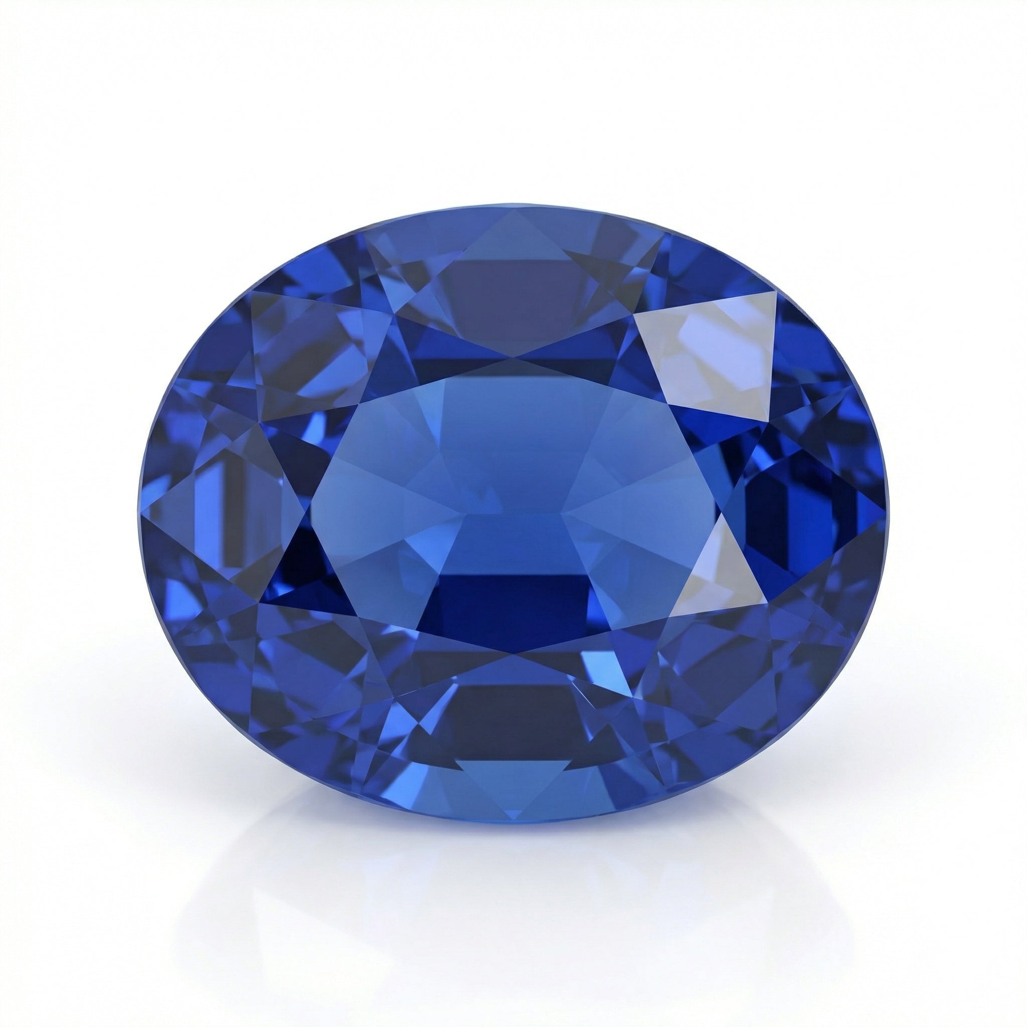 IGI Certified Laboratory Grown Blue Sapphire | 9.23 Carat Oval Mixed Cut | Premium Deep Blue Gemstone-Saleh Sallom Main image