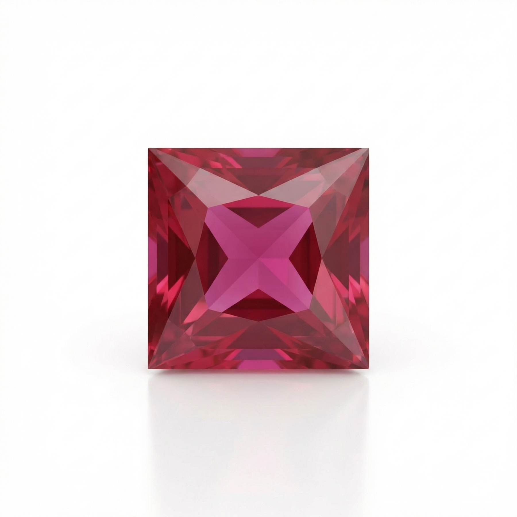 IGI Certified Laboratory Grown Ruby | 1.27 Carat Princess Cut | Purplish Red Ruby Gemstone-Saleh Sallom