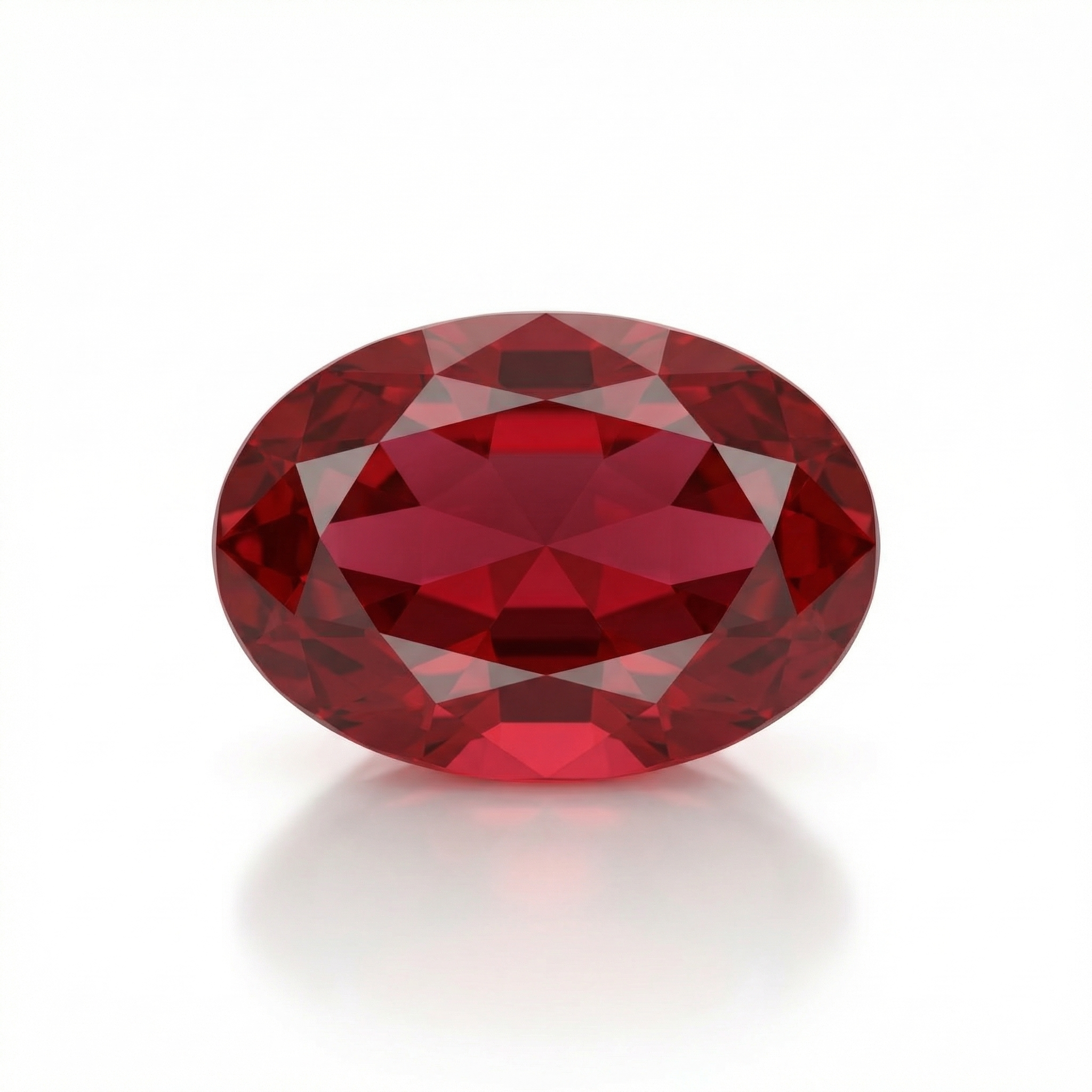 IGI Certified Laboratory Grown Ruby | 7.01 Carat Oval Brilliant Cut | Purplish Red Luxury Gemstone-Saleh Sallom Main image