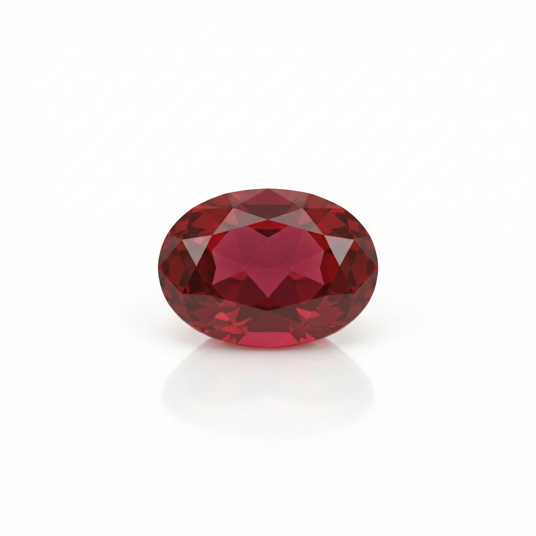 IGI Certified Laboratory Grown Ruby | 8.04 Carat Oval Mixed Cut | Purplish Red Collector Gemstone-Saleh Sallom