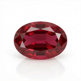 IGI Certified Laboratory Grown Ruby | 8.13 Carat Oval Mixed Cut | Purplish Red Collector Ruby-Saleh Sallom