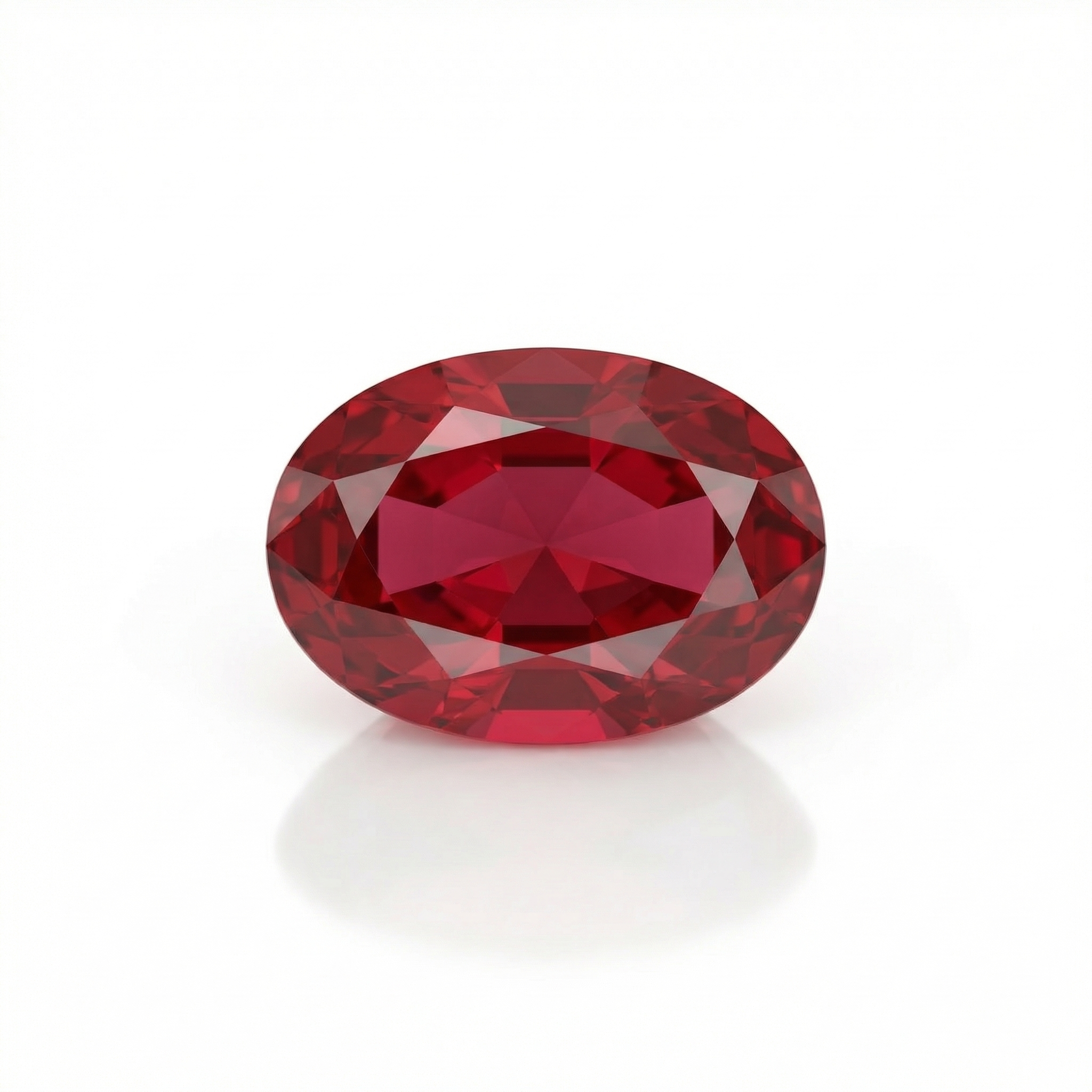 IGI Certified Laboratory Grown Ruby | 7.00 Carat Oval Brilliant Cut | Purplish Red Luxury Gemstone-Saleh Sallom Main image