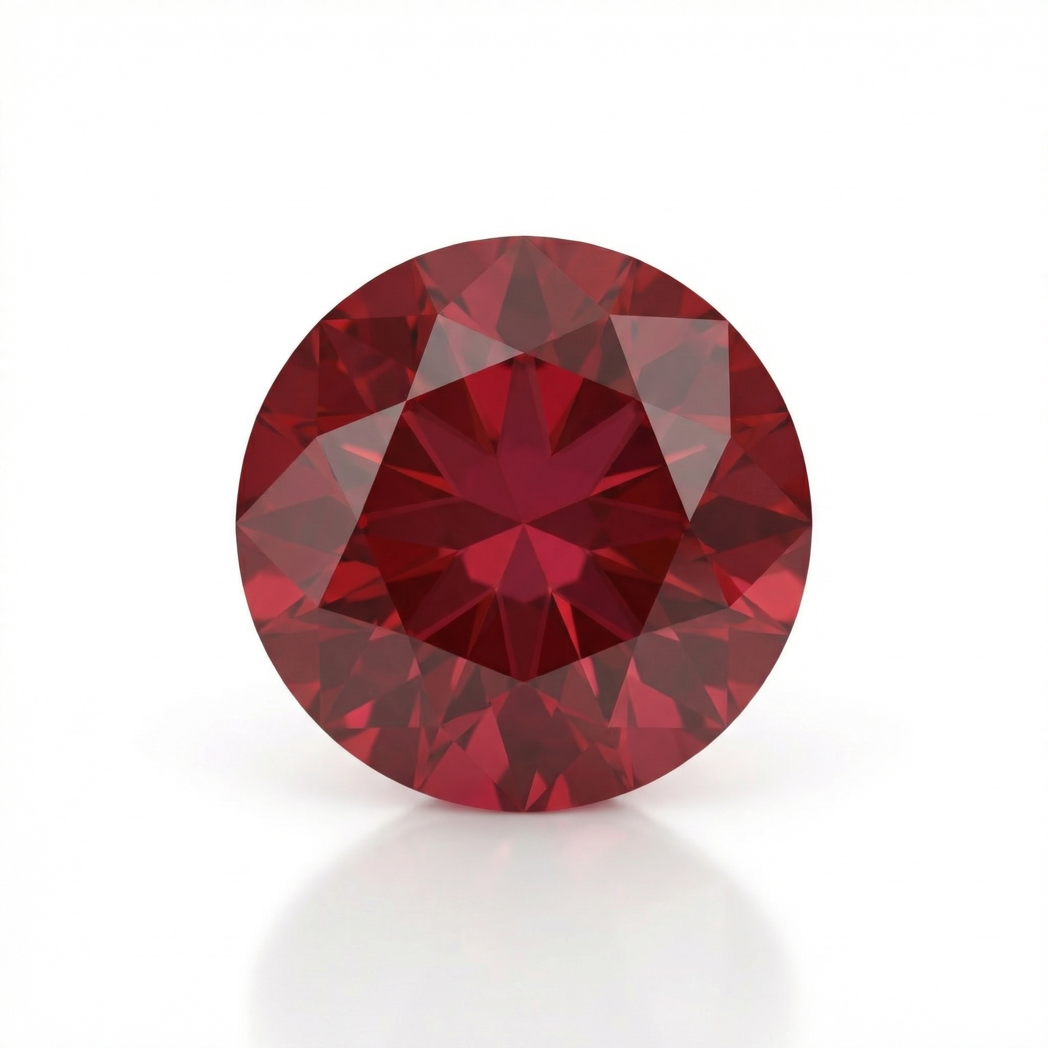 IGI Certified Laboratory Grown Ruby | 0.96 Carat Round Brilliant Cut | Purplish Red Ruby-Saleh Sallom Main image