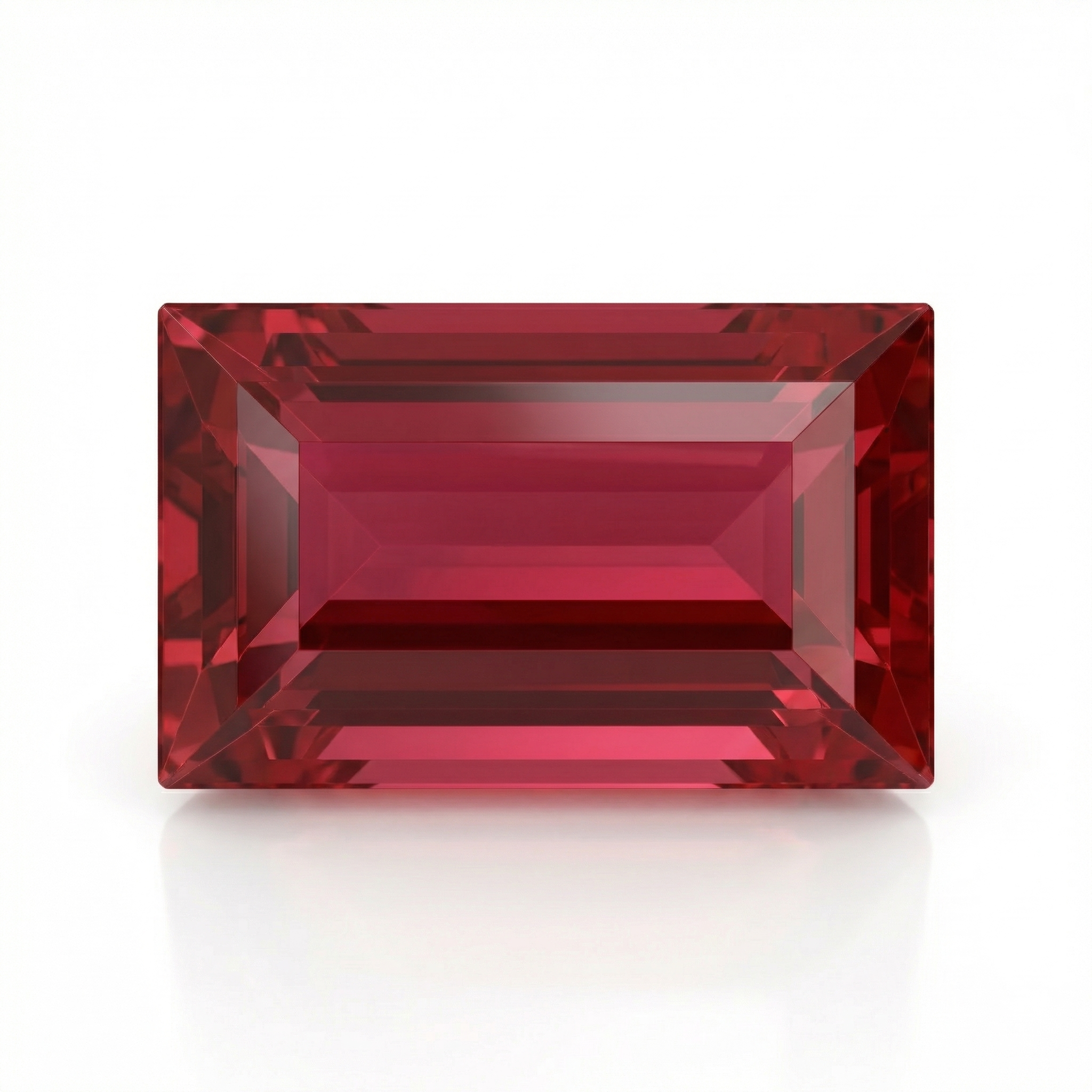 IGI Certified Laboratory Grown Ruby | 4.79 Carat Rectangular Step Cut | Purplish Red Ruby-Saleh Sallom Main image