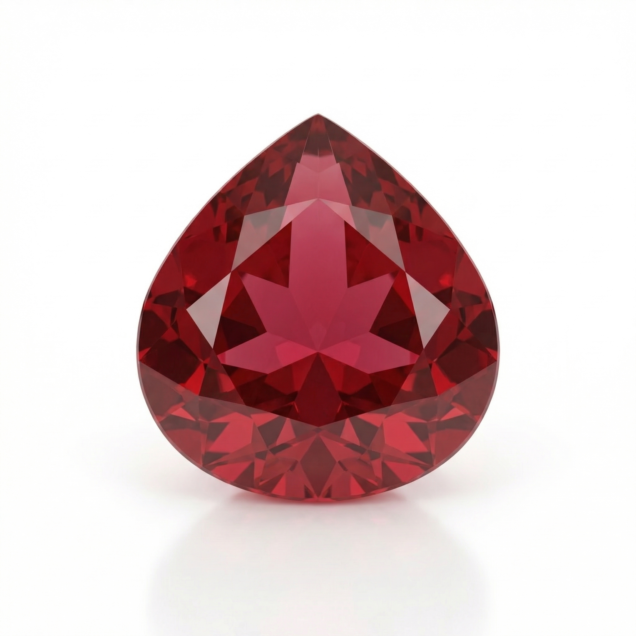 IGI Certified Laboratory Grown Ruby | 9.22 Carat Pear Mixed Cut | Purplish Red Masterpiece Gemstone-Saleh Sallom Main image