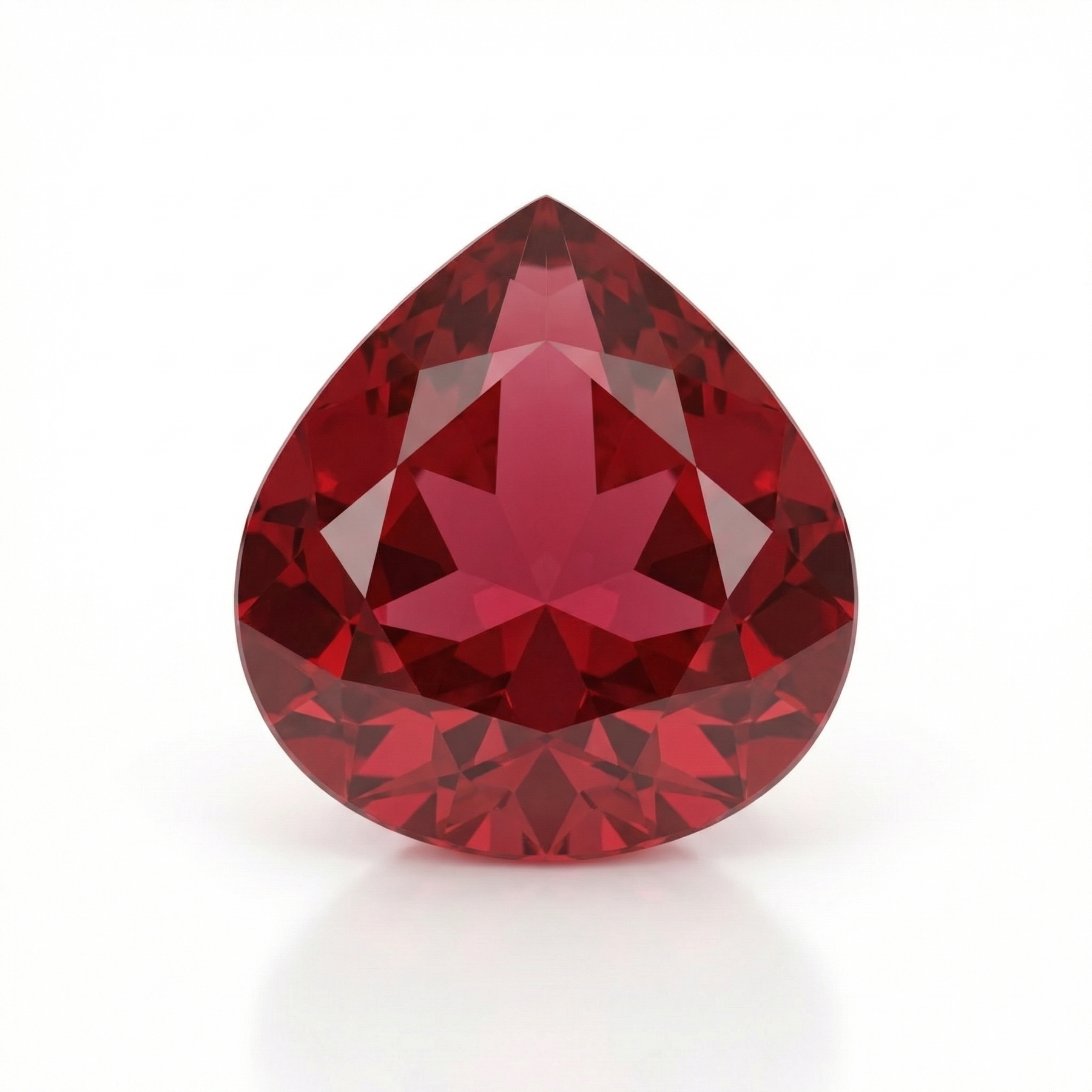 IGI Certified Laboratory Grown Ruby | 9.22 Carat Pear Mixed Cut | Purplish Red Masterpiece Gemstone-Saleh Sallom