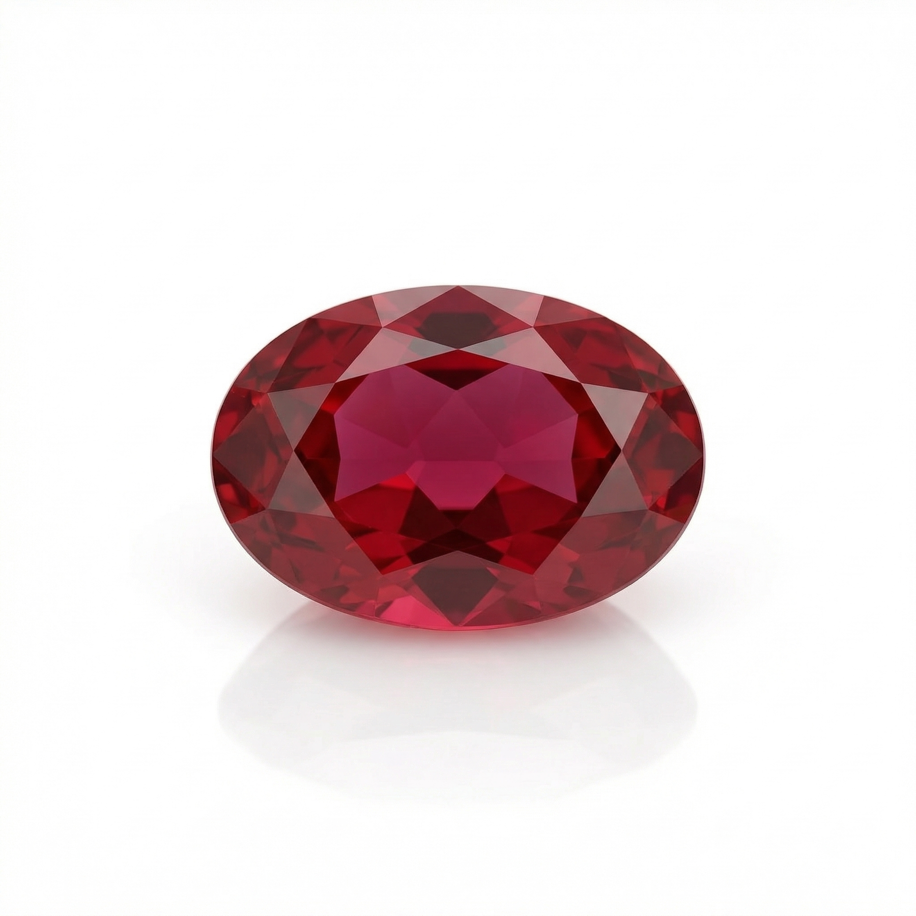 IGI Certified Laboratory Grown Ruby | 7.85 Carat Oval Mixed Cut | Purplish Red Luxury Ruby-Saleh Sallom