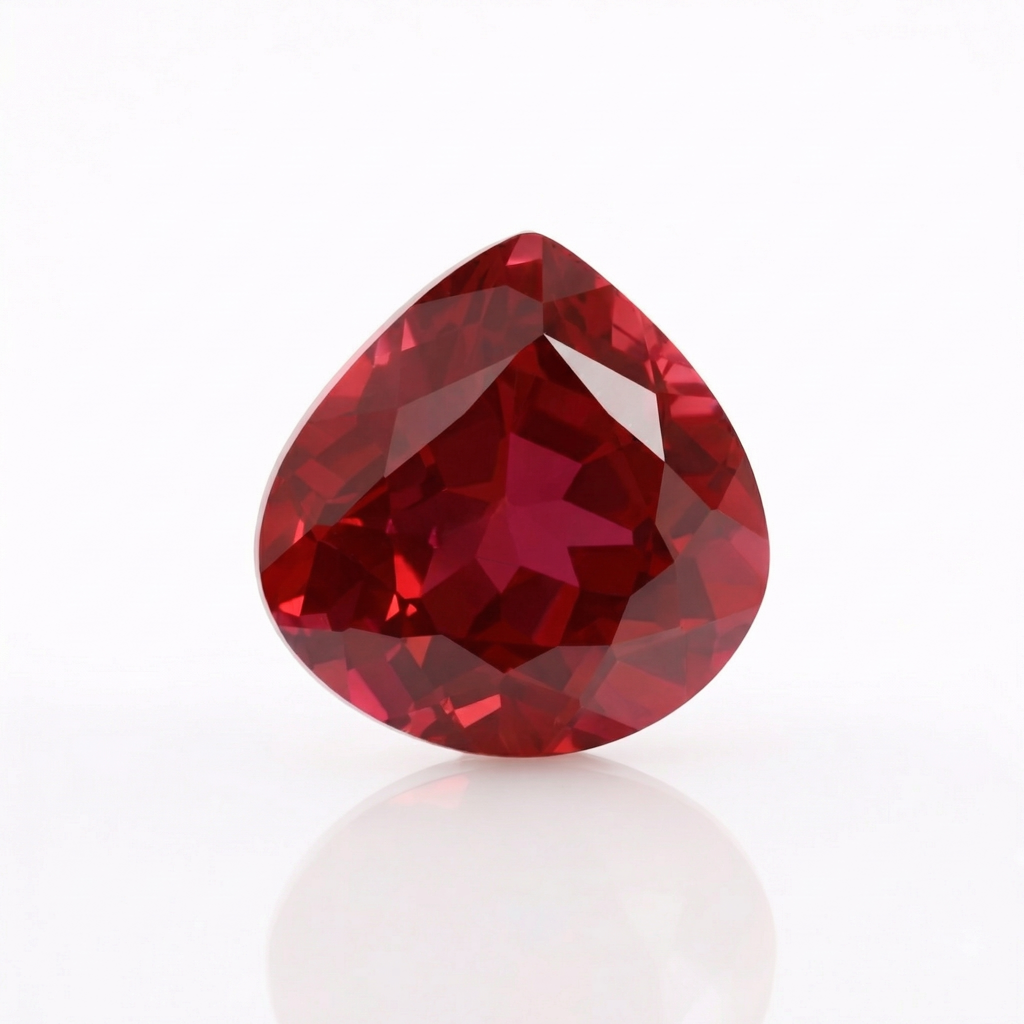 IGI Certified Laboratory Grown Ruby | 9.88 Carat Pear Mixed Cut | Purplish Red Luxury Gemstone-Saleh Sallom Main image