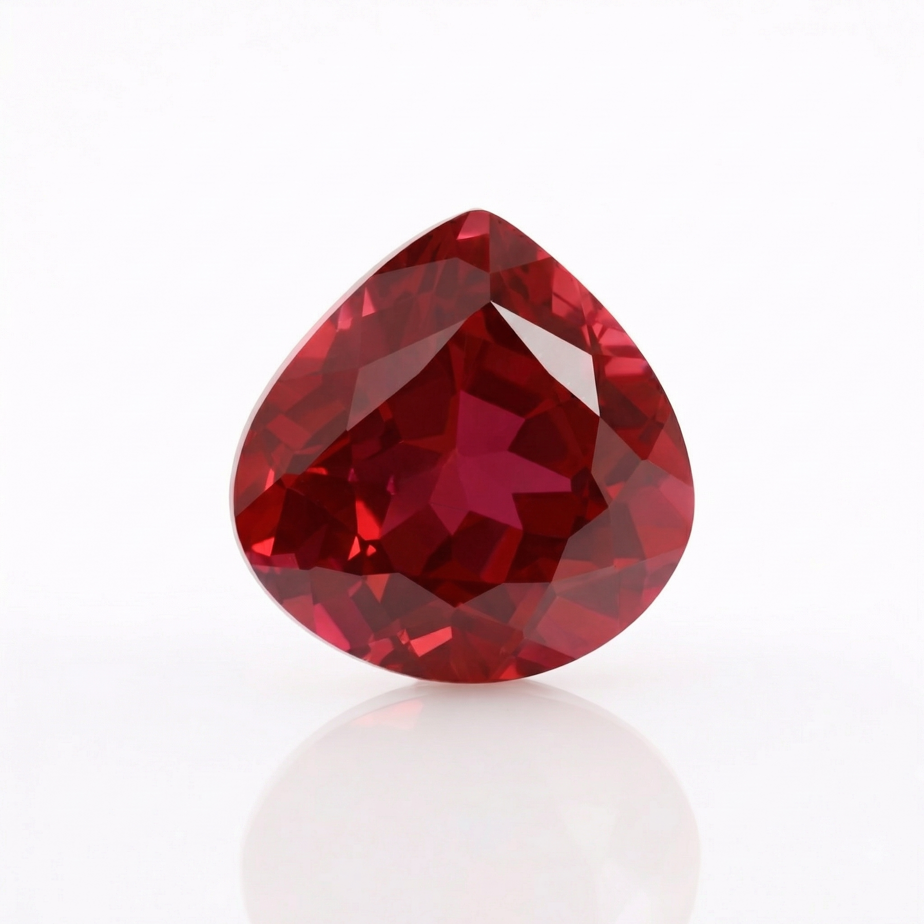 IGI Certified Laboratory Grown Ruby | 9.88 Carat Pear Mixed Cut | Purplish Red Luxury Gemstone-Saleh Sallom