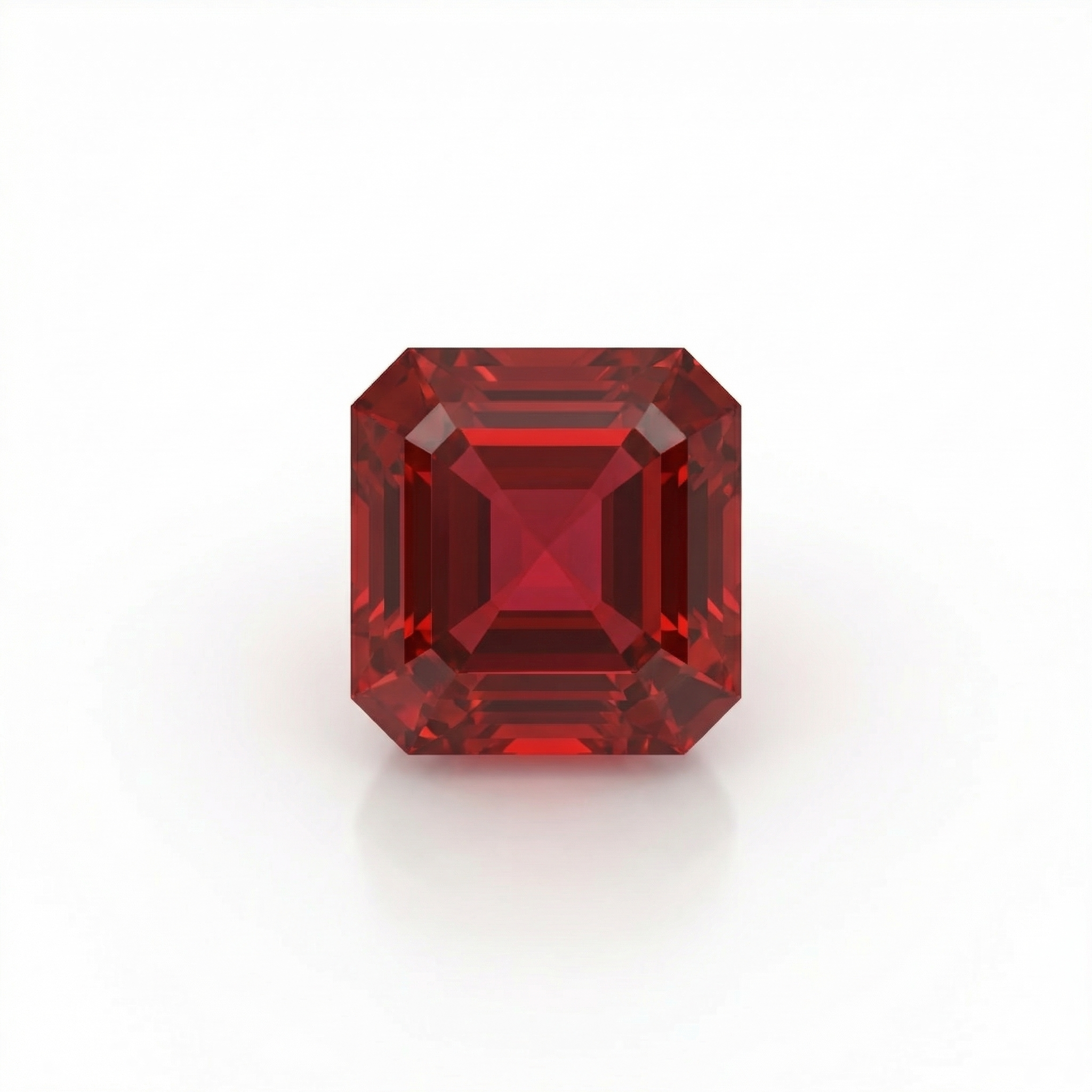 IGI Certified Laboratory Grown Ruby | 6.31 Carat Square Emerald Cut | Purplish Red Precision Gem-Saleh Sallom Main image