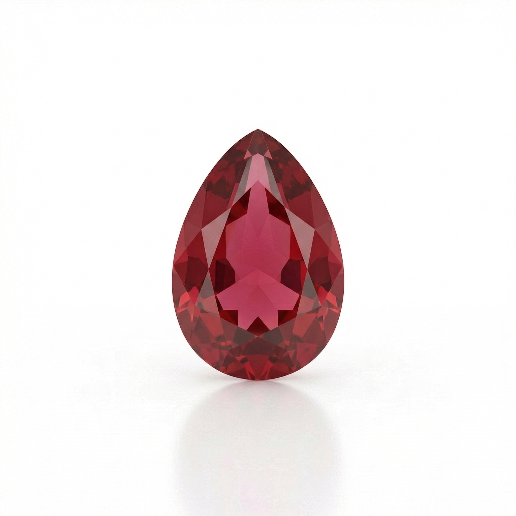 IGI Certified Laboratory Grown Ruby | 13.94 Carat Pear Mixed Cut | Purplish Red Elite Gemstone-Saleh Sallom Main image