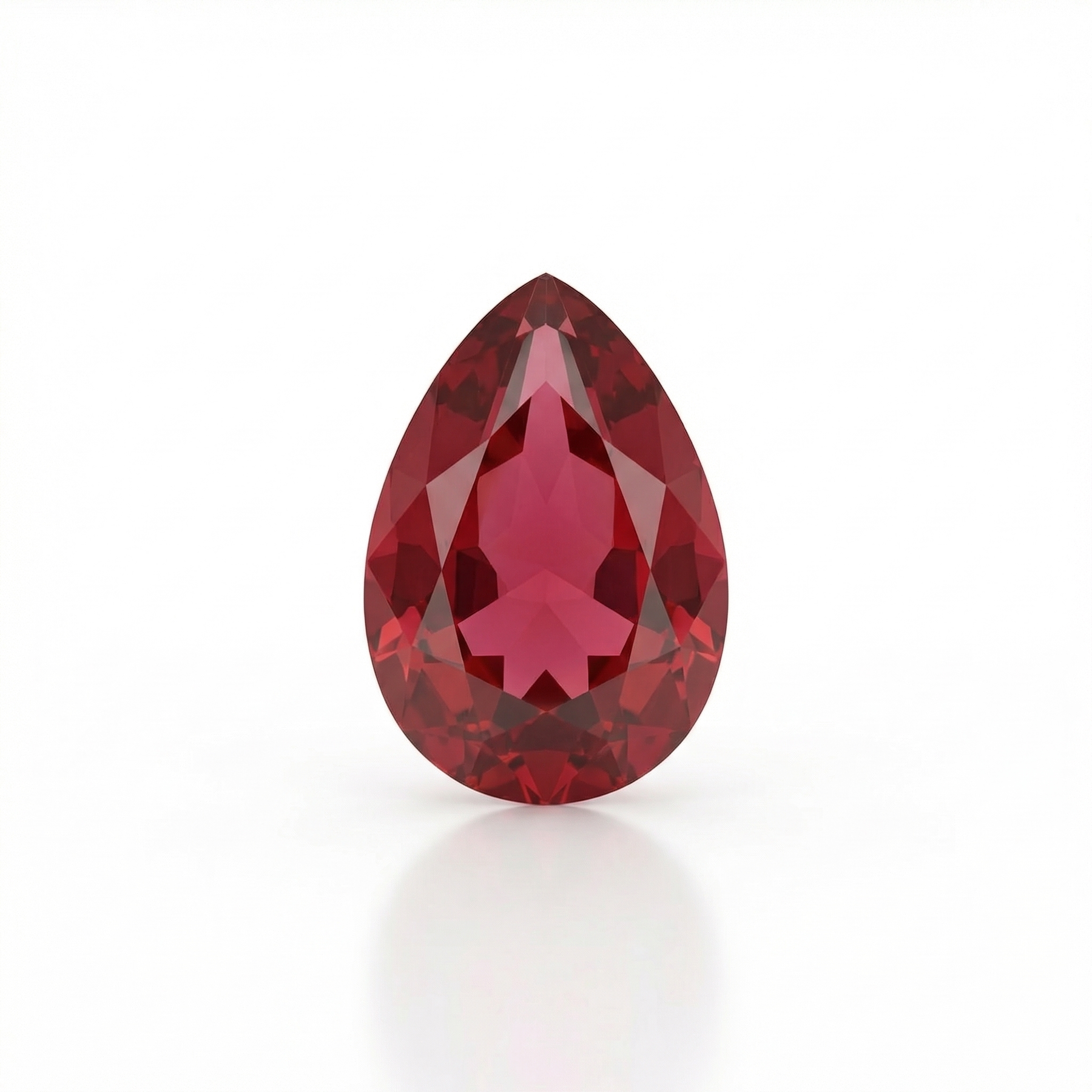 IGI Certified Laboratory Grown Ruby | 13.94 Carat Pear Mixed Cut | Purplish Red Elite Gemstone-Saleh Sallom