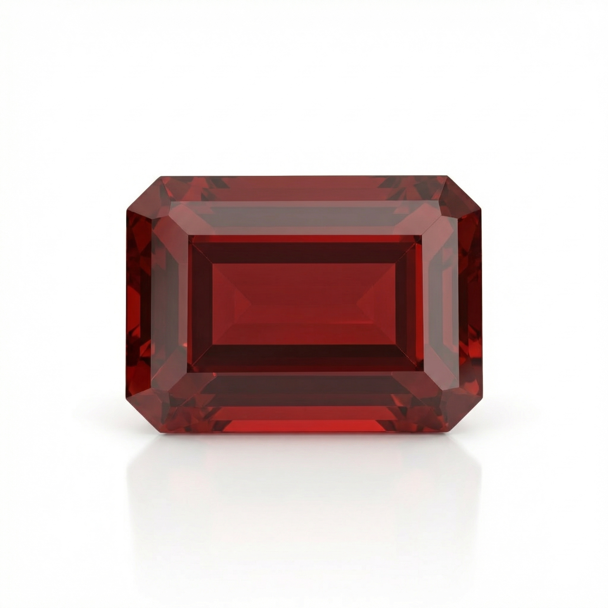 IGI Certified Laboratory Grown Ruby | 9.24 Carat Emerald Cut | Pure Red Precision Gem-Saleh Sallom Main image