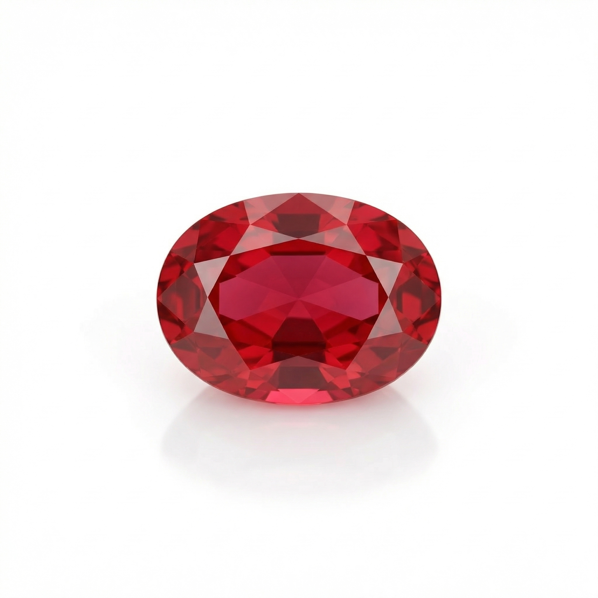 IGI Certified Laboratory Grown Ruby | 6.82 Carat Oval Brilliant Cut | Purplish Red Luxury Gemstone-Saleh Sallom Main image