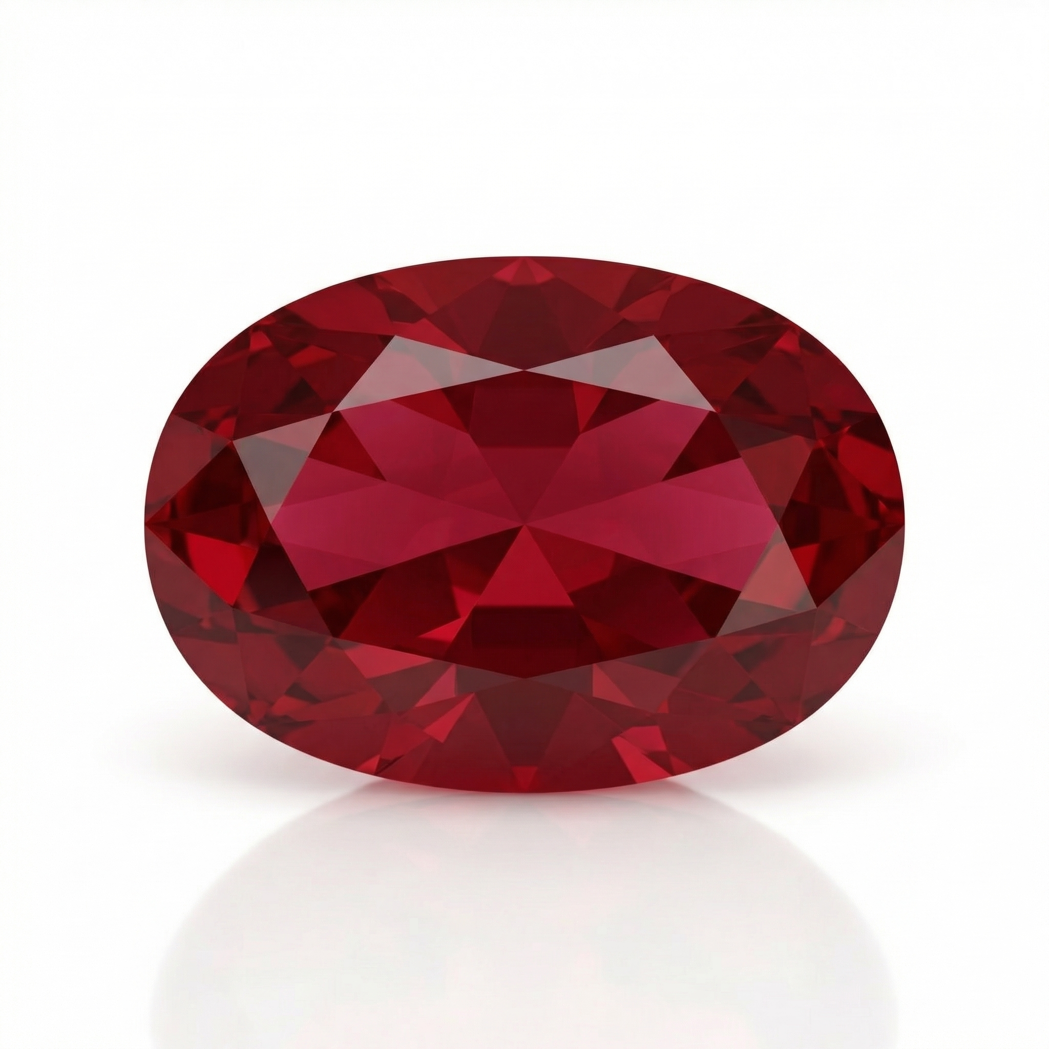IGI Certified Laboratory Grown Ruby | 7.08 Carat Oval Brilliant Cut | Purplish Red Luxury Gemstone-Saleh Sallom Main image