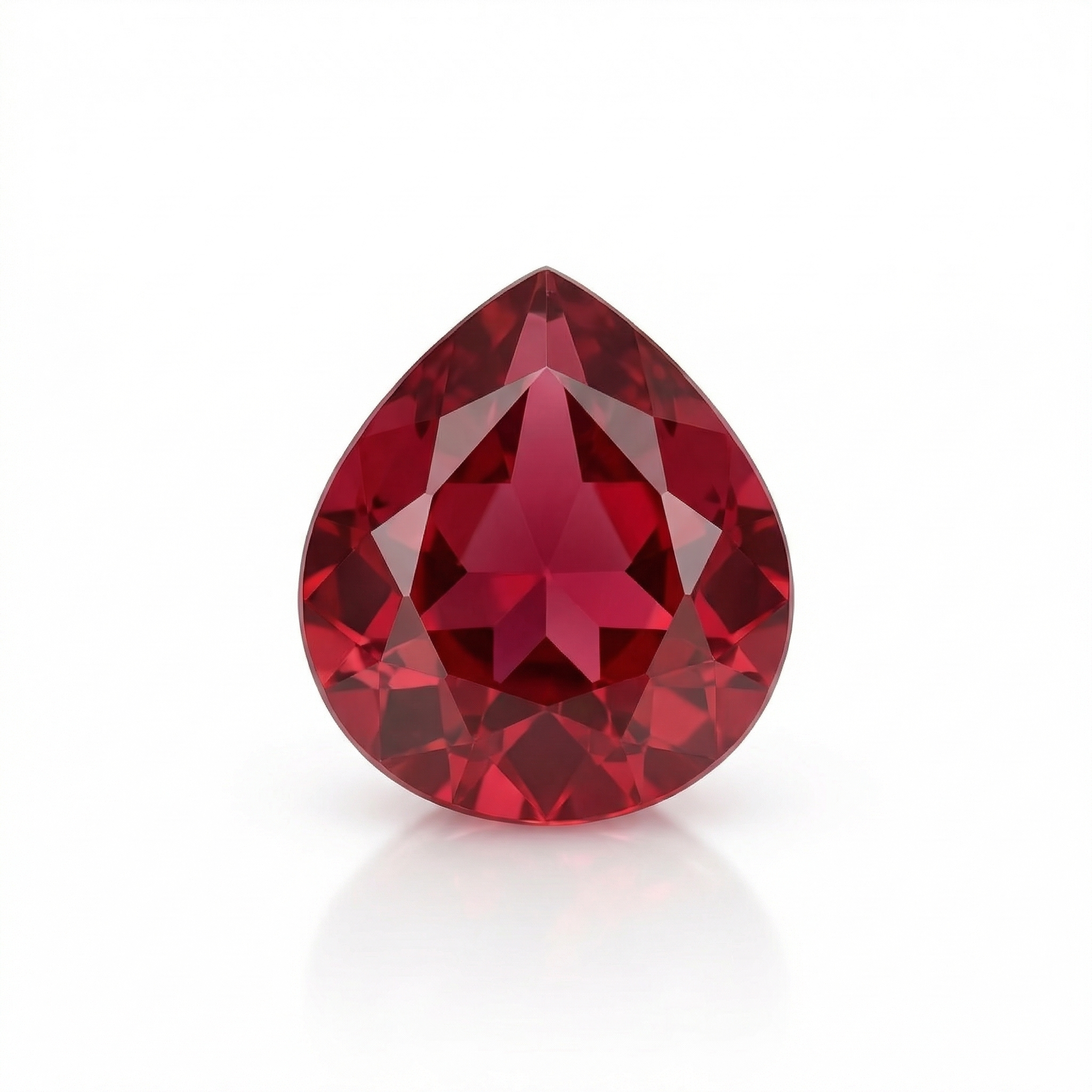 IGI Certified Laboratory Grown Ruby | 4.79 Carat Pear Modified Brilliant Cut | Purplish Red Gemstone-Saleh Sallom Main image