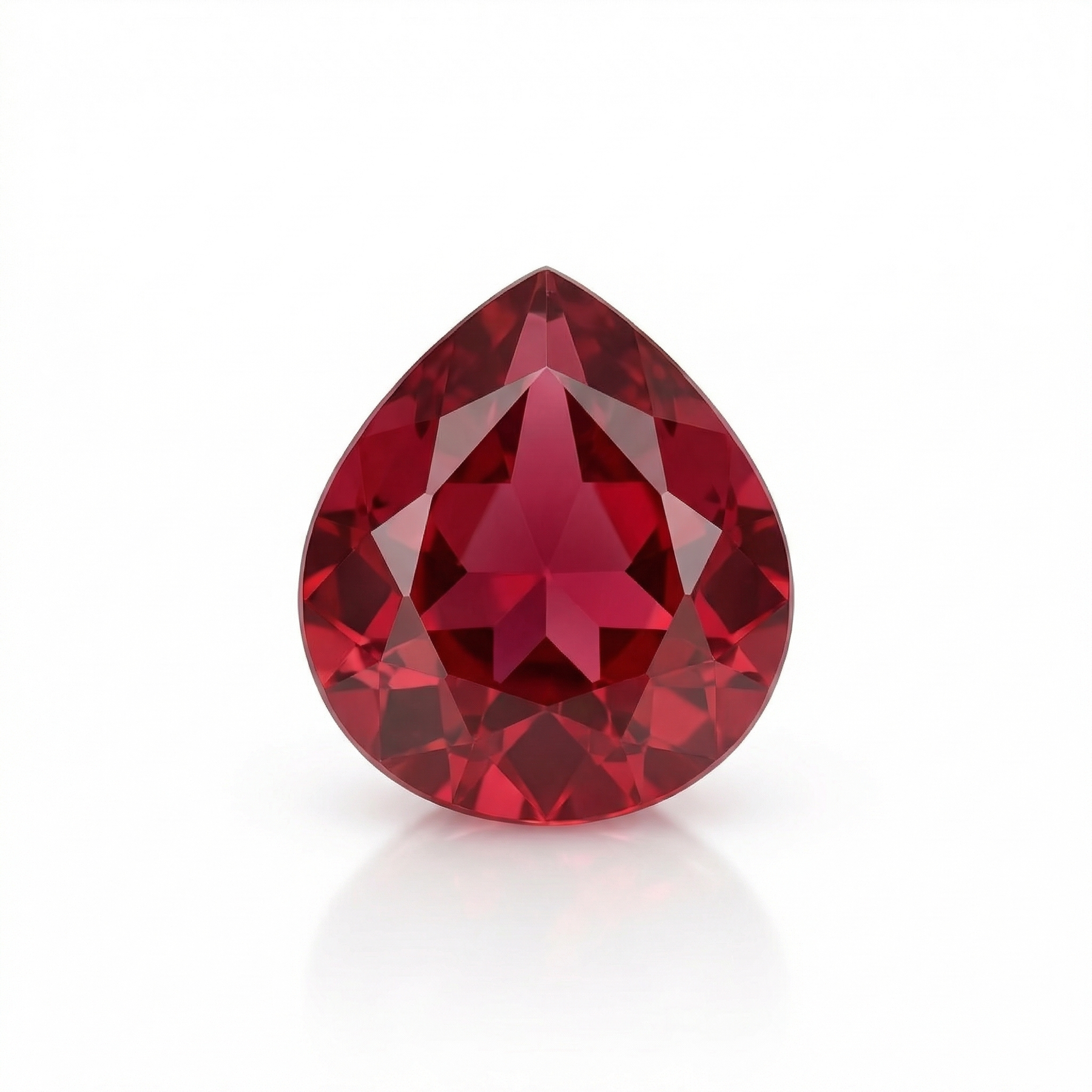 IGI Certified Laboratory Grown Ruby | 4.79 Carat Pear Modified Brilliant Cut | Purplish Red Gemstone-Saleh Sallom
