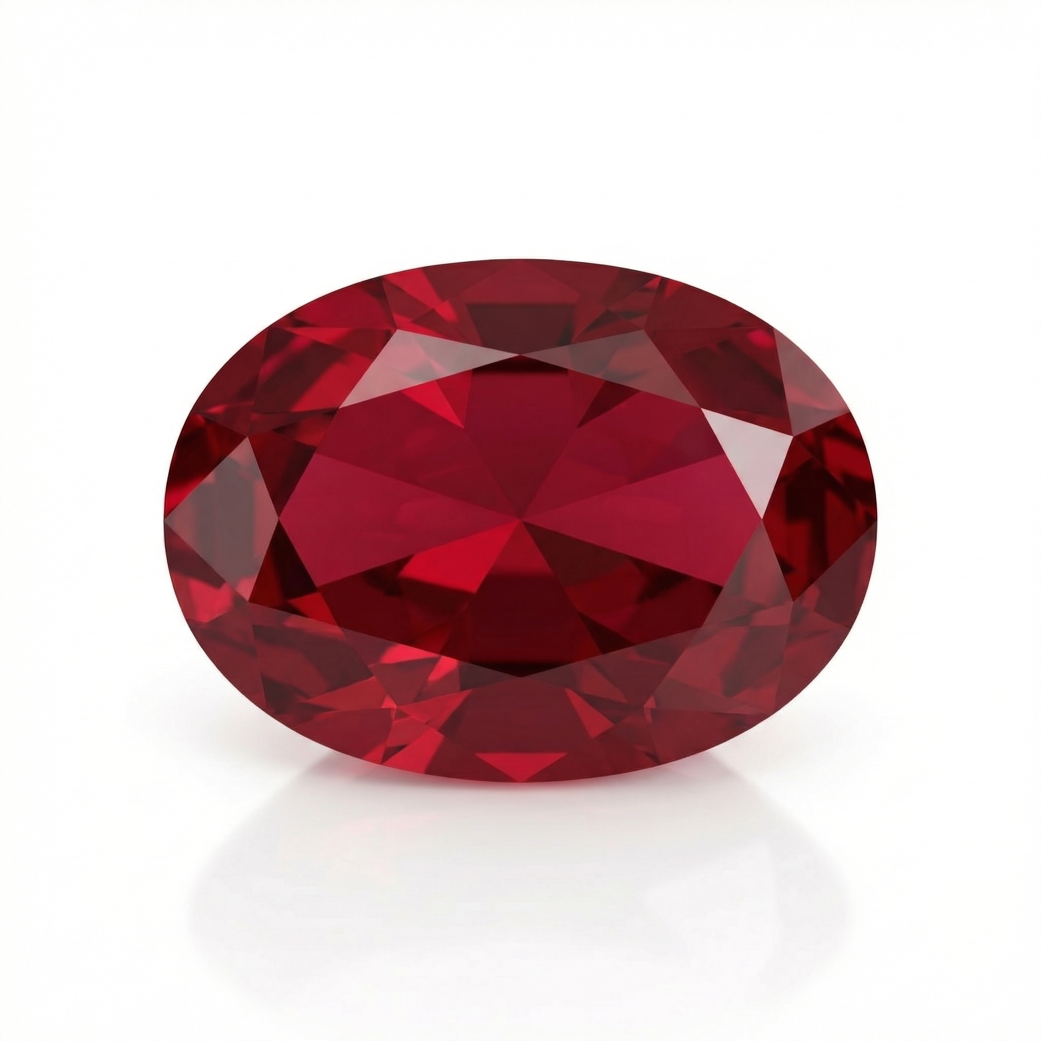 IGI Certified Laboratory Grown Ruby | 7.07 Carat Oval Brilliant Cut | Purplish Red Luxury Gemstone-Saleh Sallom Main image