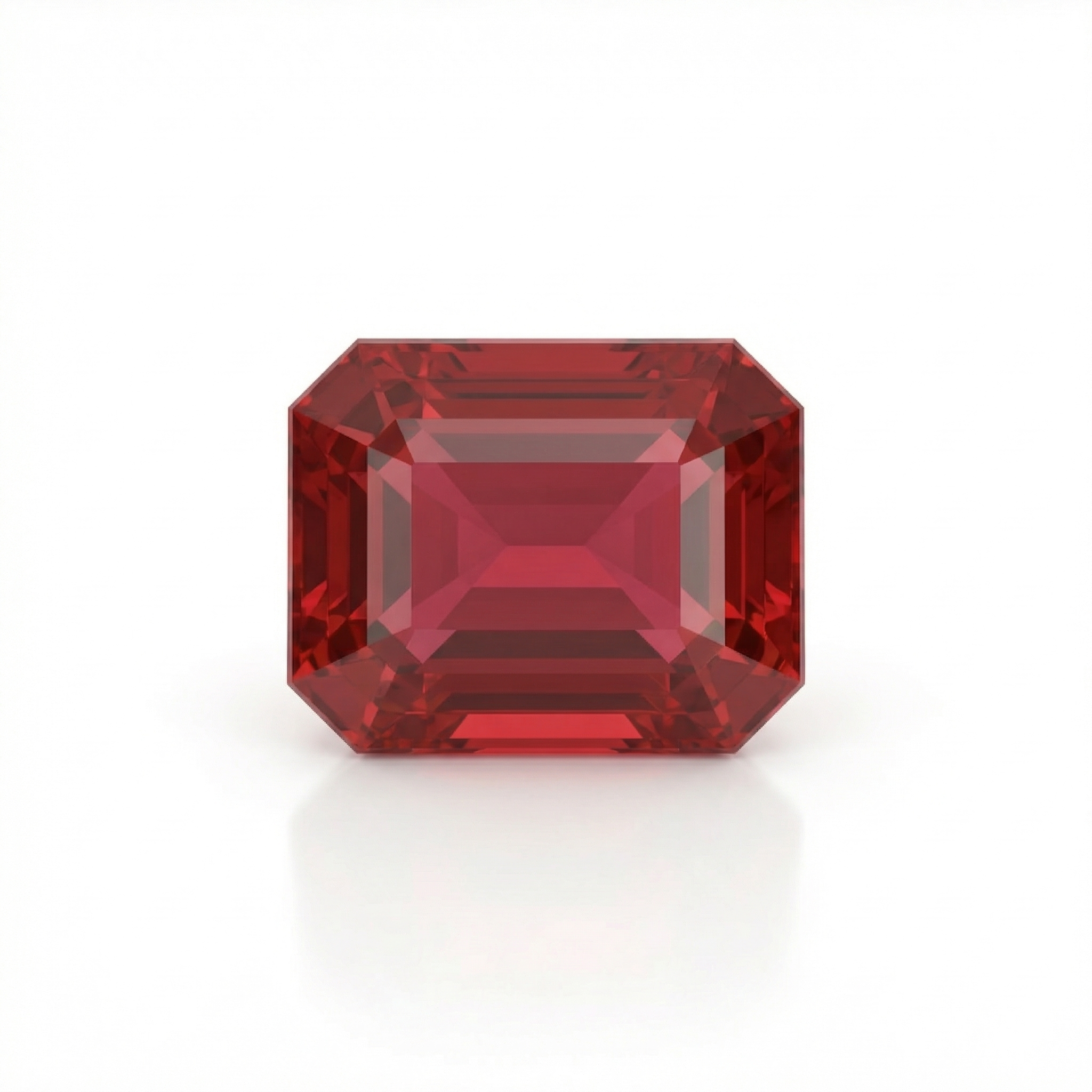IGI Certified Laboratory Grown Ruby | 9.51 Carat Emerald Cut | Purplish Red-Saleh Sallom Main image
