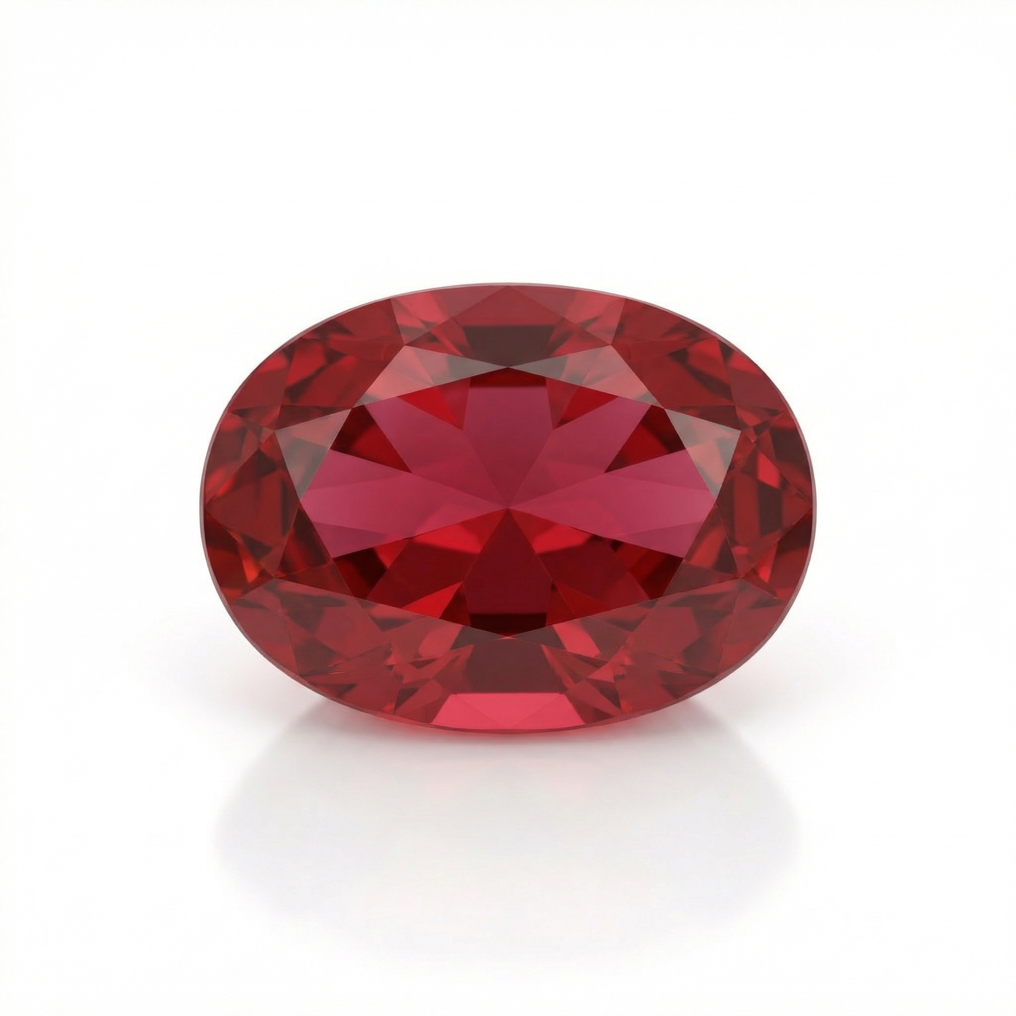 IGI Certified Laboratory Grown Ruby | 7.10 Carat Oval Brilliant Cut | Purplish Red-Saleh Sallom Main image