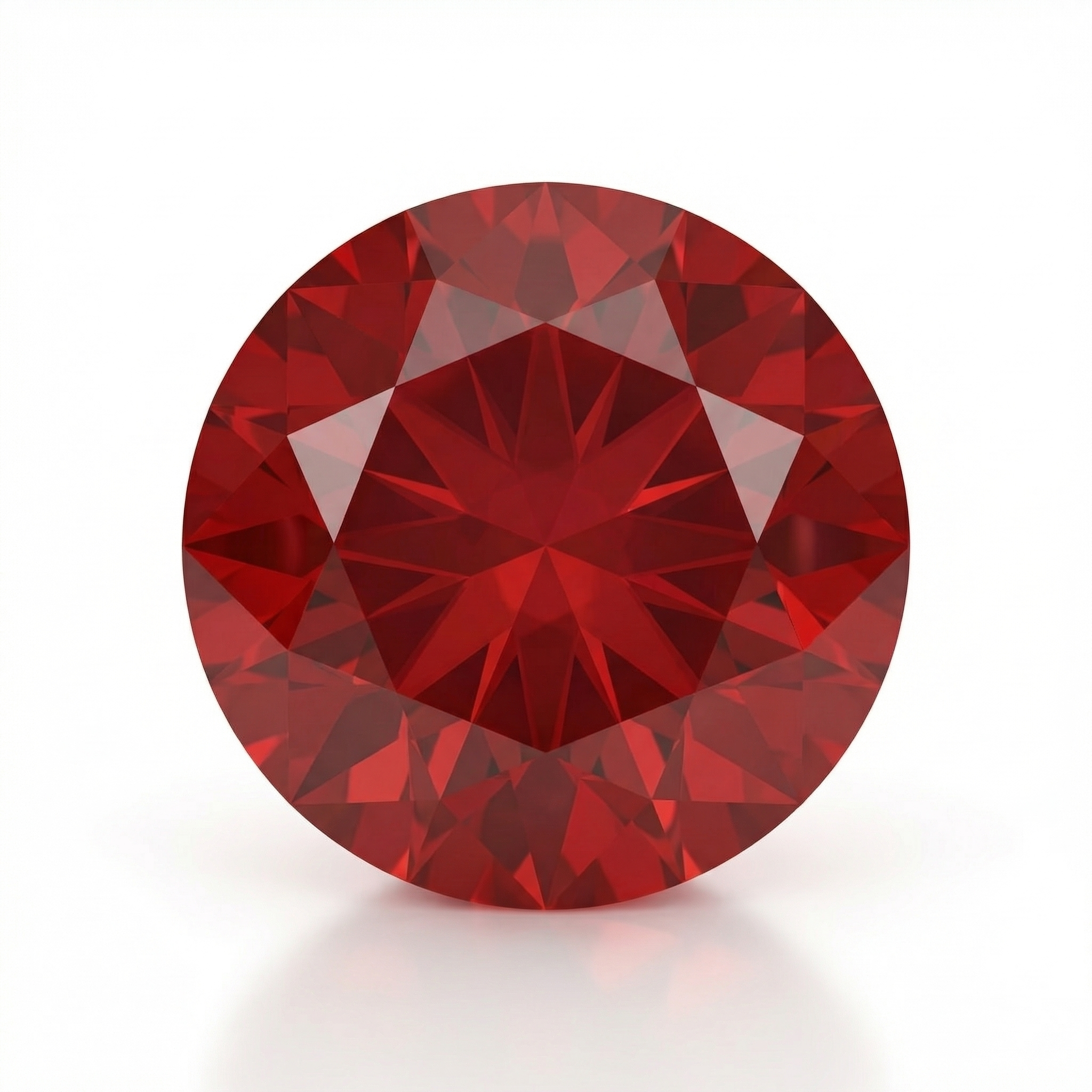 IGI Certified Laboratory Grown Ruby | 14.27 Carat Round Brilliant Cut | Purplish Red-Saleh Sallom Main image