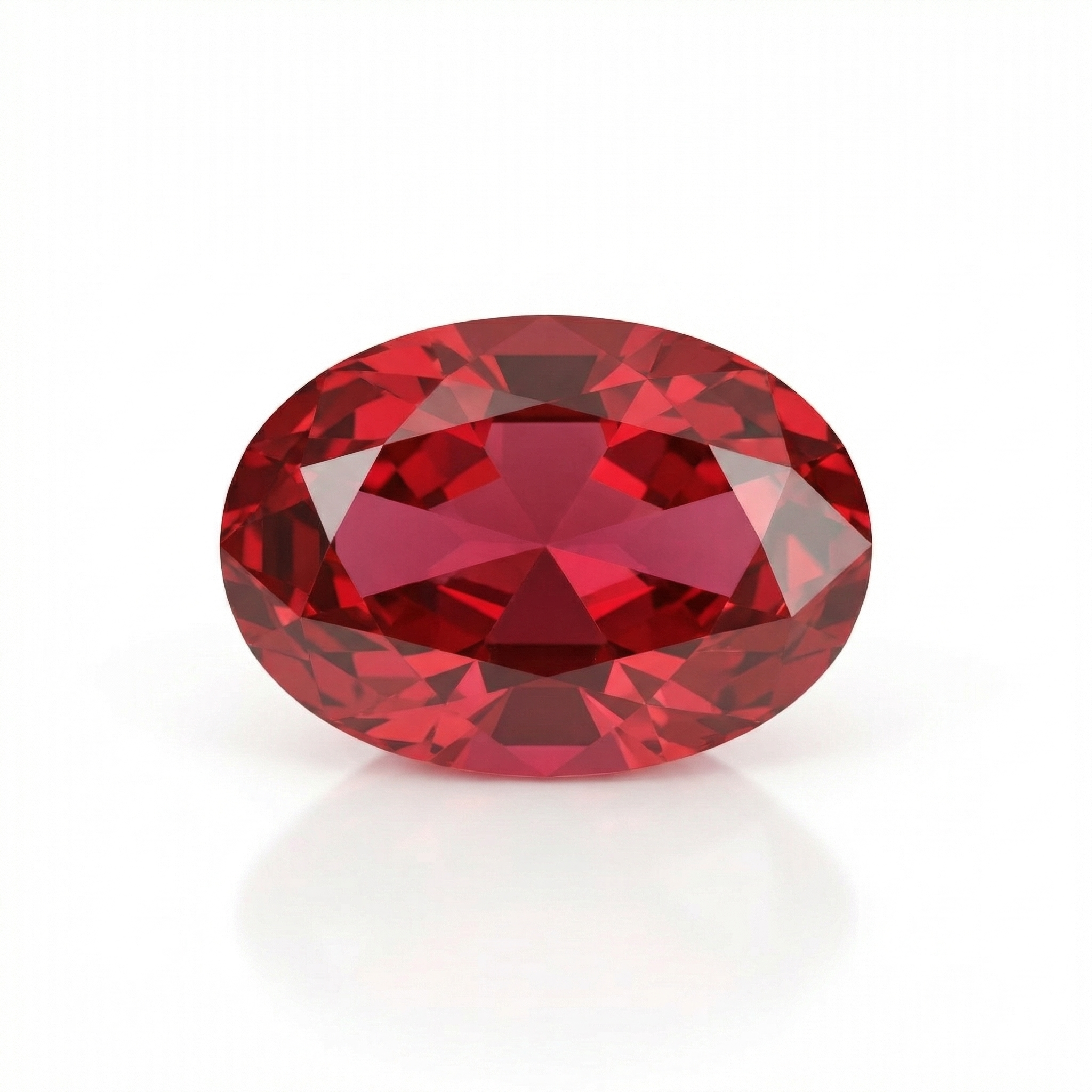 IGI Certified Laboratory Grown Ruby | 6.94 Carat Oval Brilliant Cut | Purplish Red-Saleh Sallom Main image