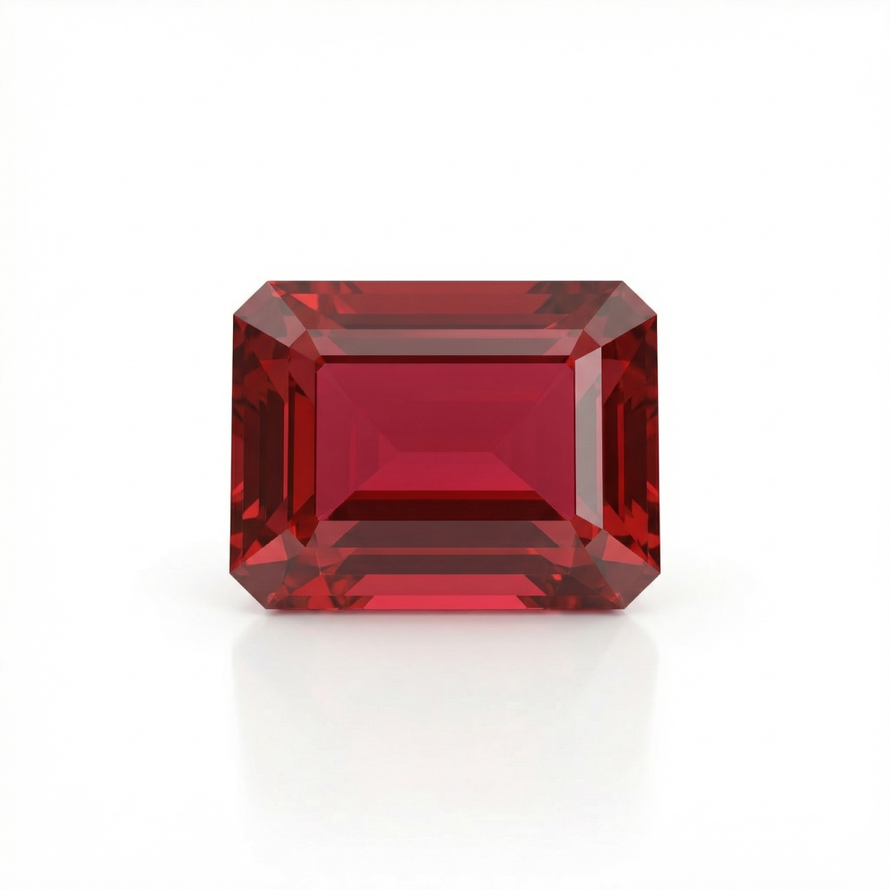 IGI Certified Laboratory Grown Ruby | 16.15 Carat Emerald Cut | Purplish Re-Saleh Sallom