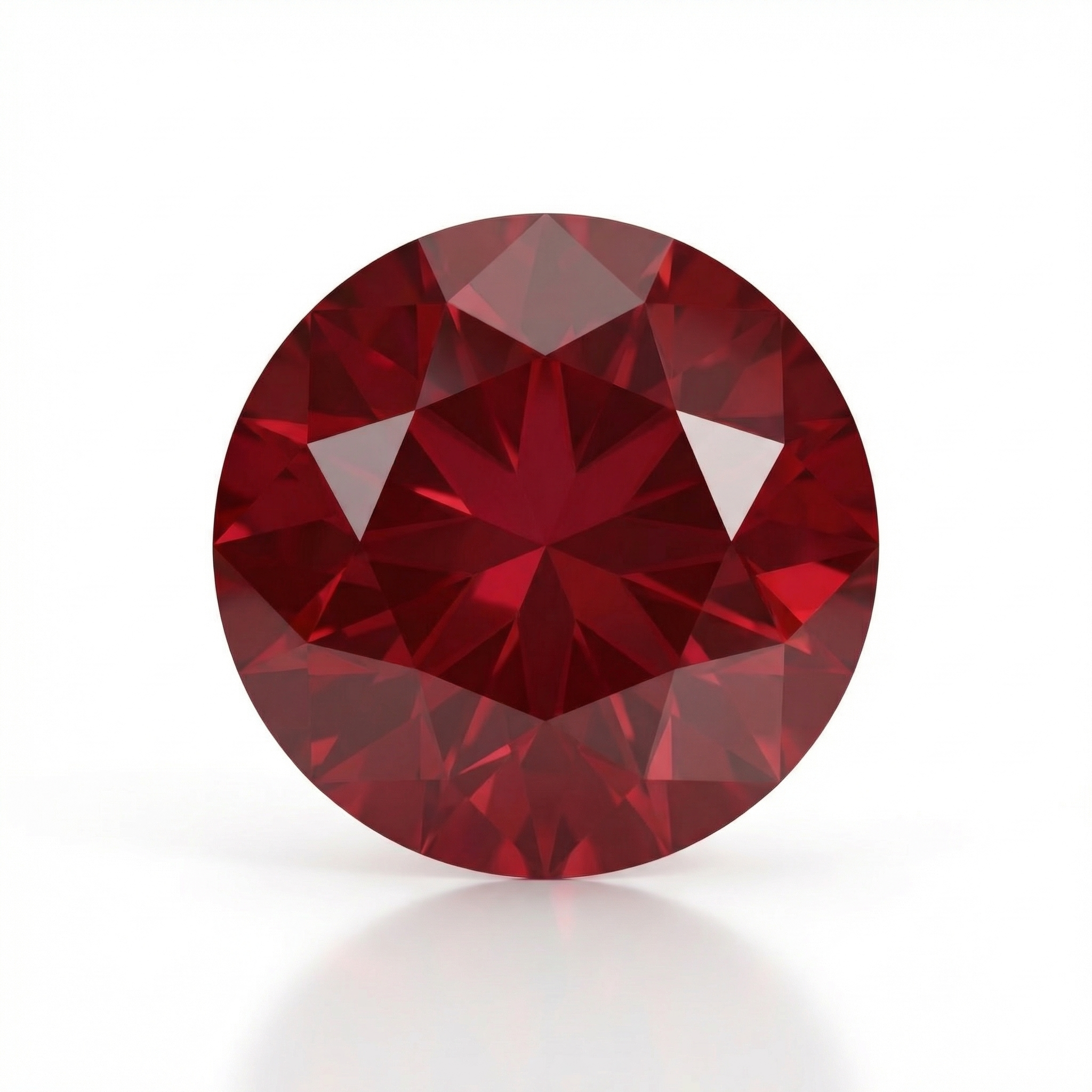 IGI Certified Laboratory Grown Ruby | 14.29 Carat Round Brilliant Cut | Purplish Red-Saleh Sallom Main image