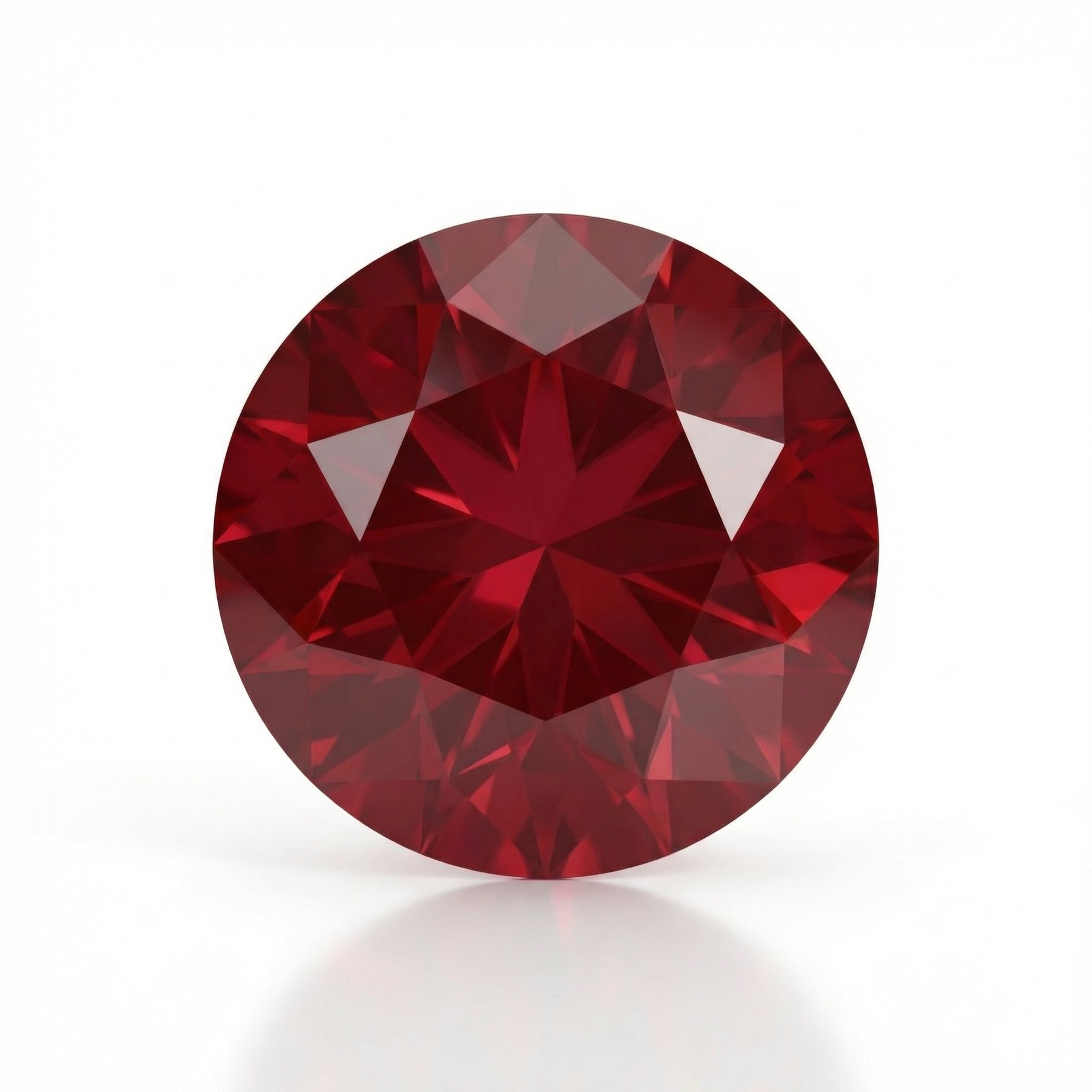 IGI Certified Laboratory Grown Ruby | 14.29 Carat Round Brilliant Cut | Purplish Red-Saleh Sallom