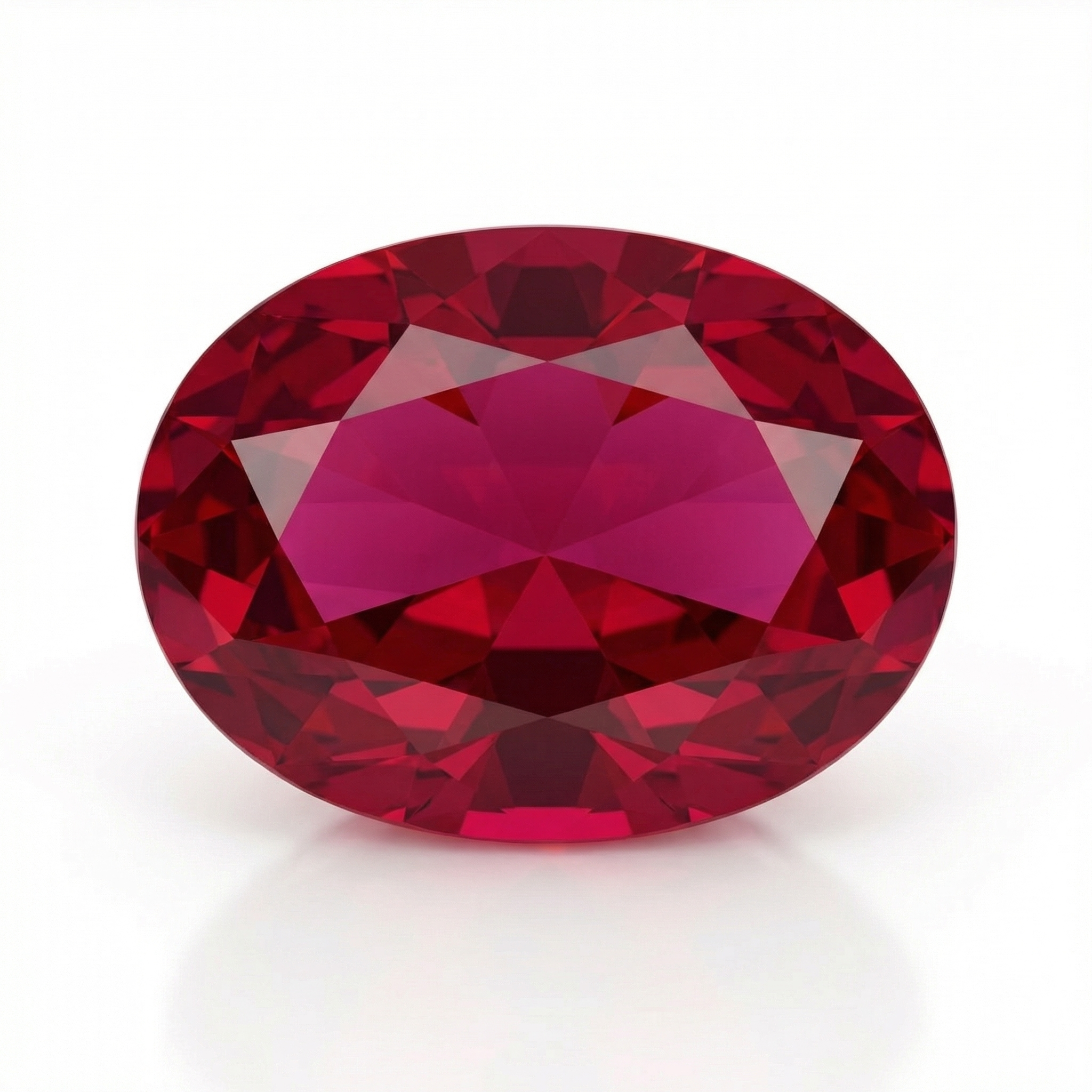 IGI Certified Laboratory Grown Ruby | 6.77 Carat Oval Cut | Purplish Red-Saleh Sallom Main image