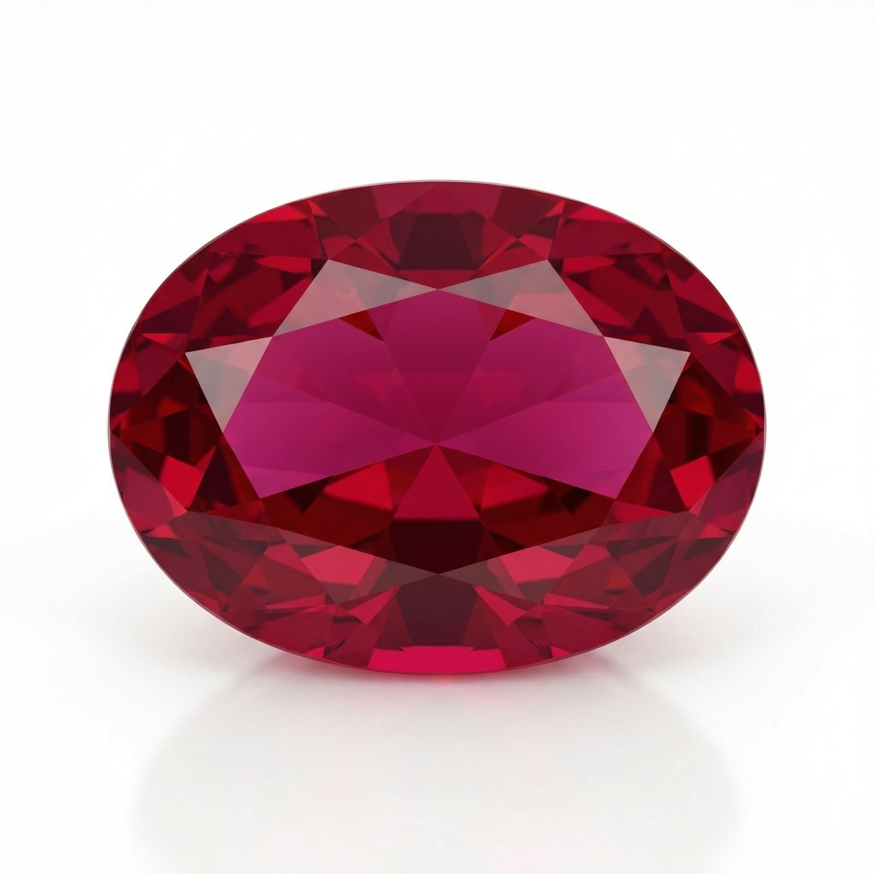 IGI Certified Laboratory Grown Ruby | 6.77 Carat Oval Cut | Purplish Red-Saleh Sallom