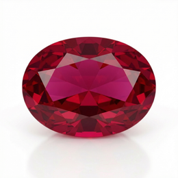 IGI Certified Laboratory Grown Ruby | 6.77 Carat Oval Cut | Purplish Red-Saleh Sallom