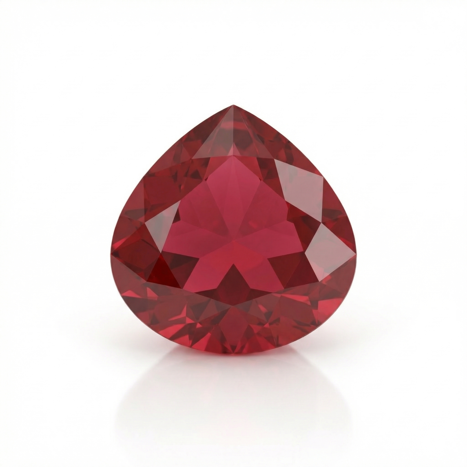 IGI Certified Laboratory Grown Ruby | 11.00 Carat Pear Cut | Purplish Red-Saleh Sallom