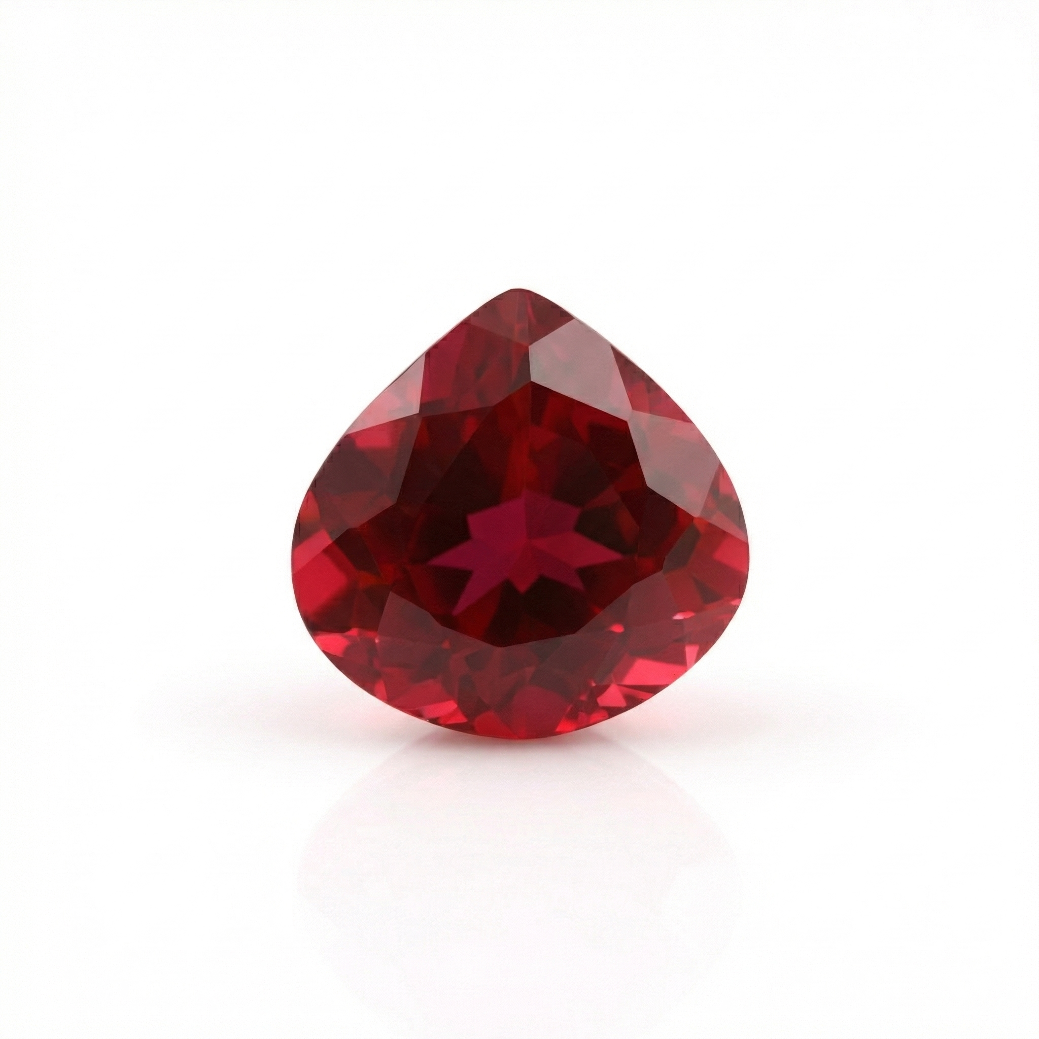 IGI Certified Laboratory Grown Ruby | 9.20 Carat Pear Cut | Purplish Red-Saleh Sallom Main image