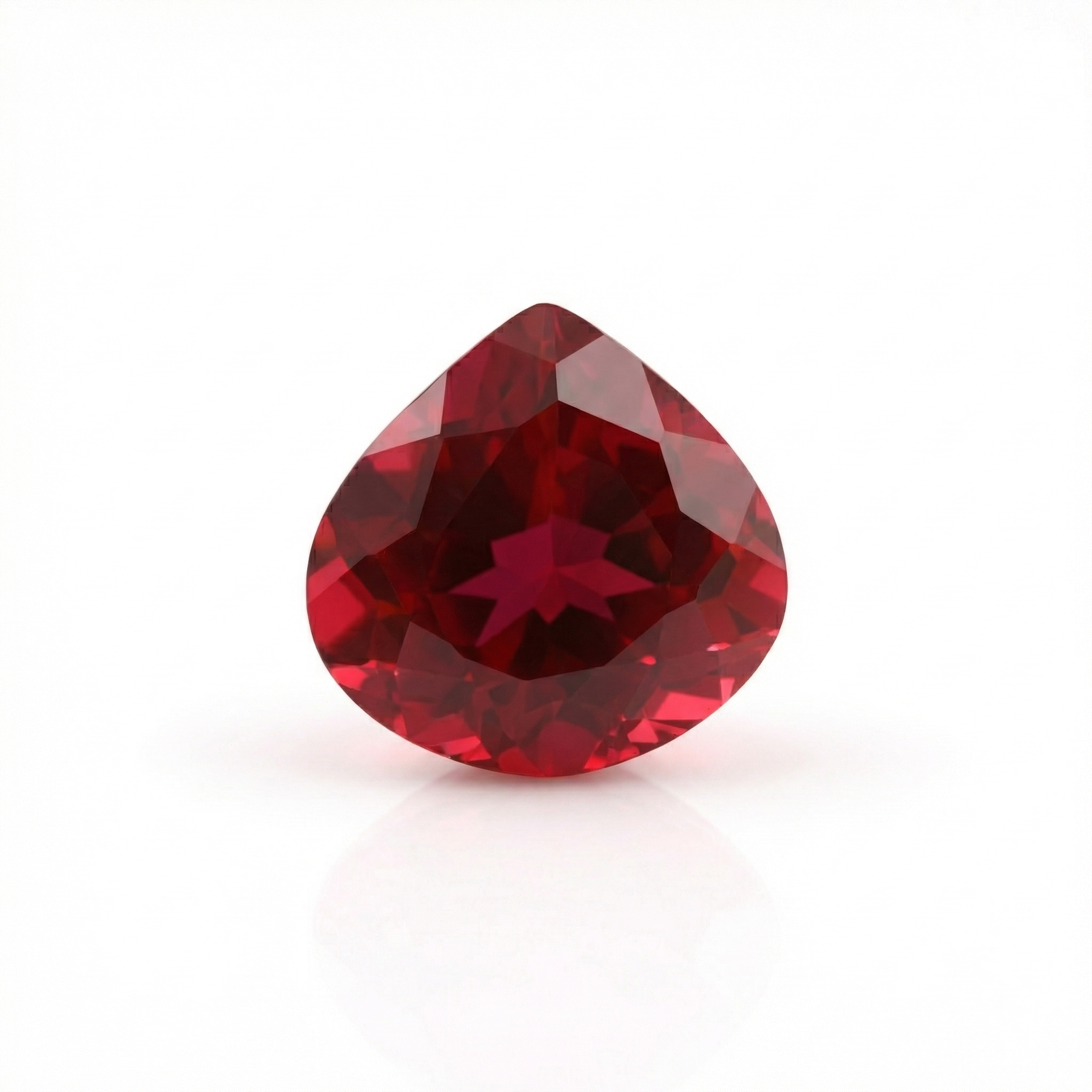IGI Certified Laboratory Grown Ruby | 9.20 Carat Pear Cut | Purplish Red-Saleh Sallom