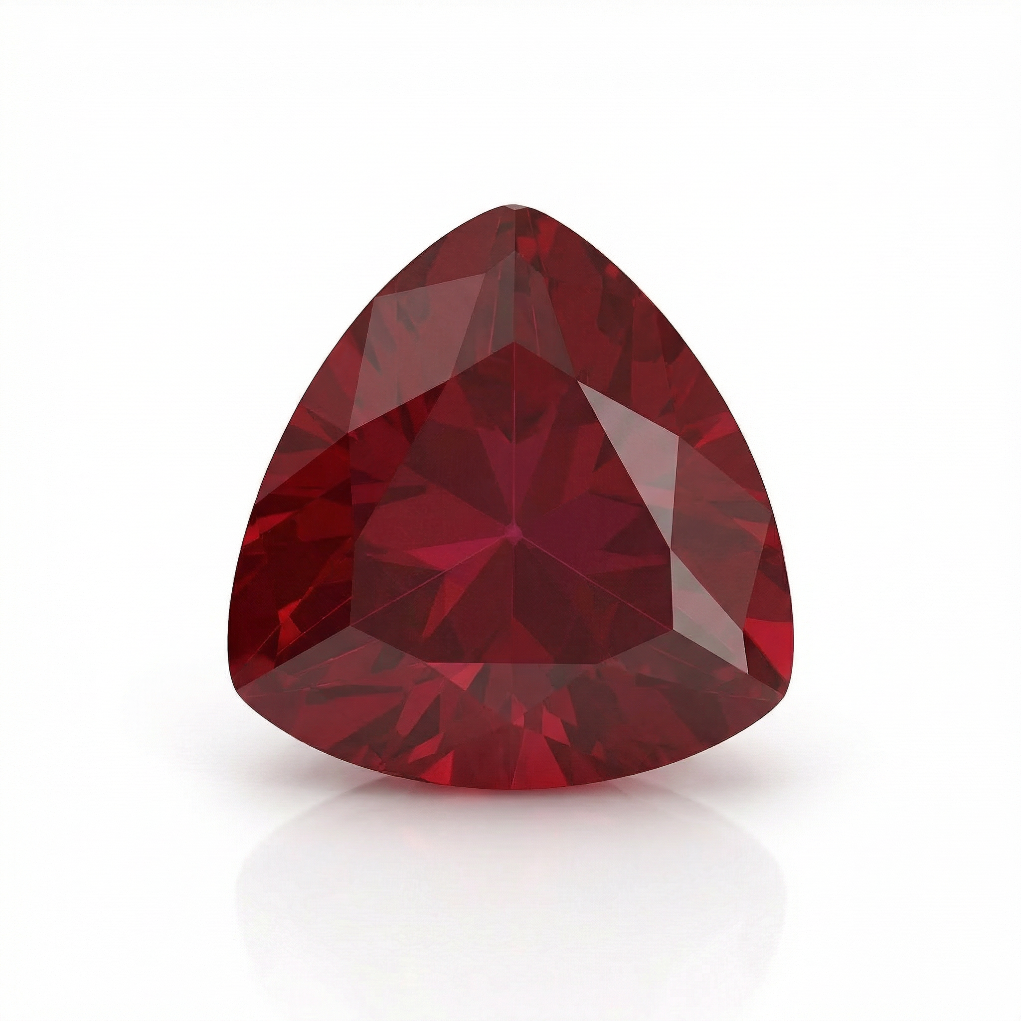IGI Certified Laboratory Grown Ruby | 1.53 Carat Trillion Cut | Purplish Red-Saleh Sallom Main image