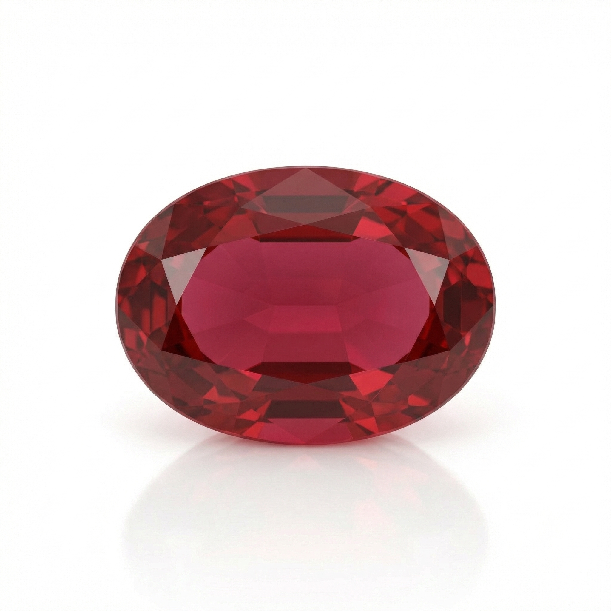 IGI Certified Laboratory Grown Ruby | 8.10 Carat Oval Cut | Purplish Red-Saleh Sallom Main image