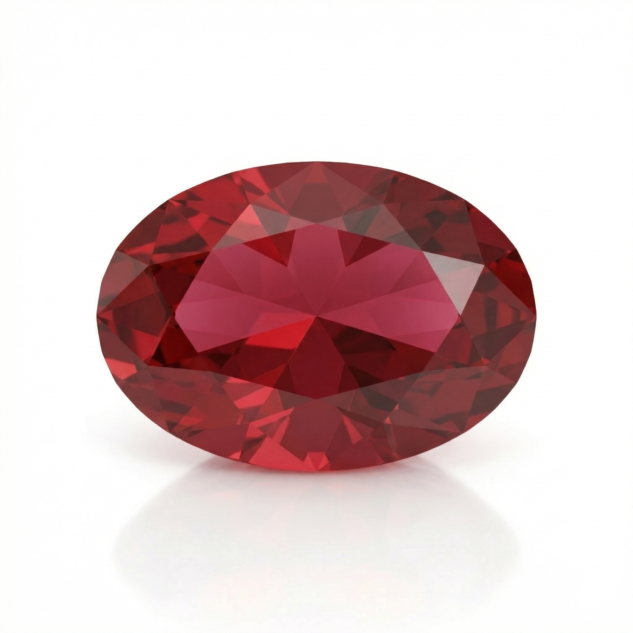 IGI Certified Laboratory Grown Ruby | 6.72 Carat Oval Cut | Purplish Red-Saleh Sallom Main image