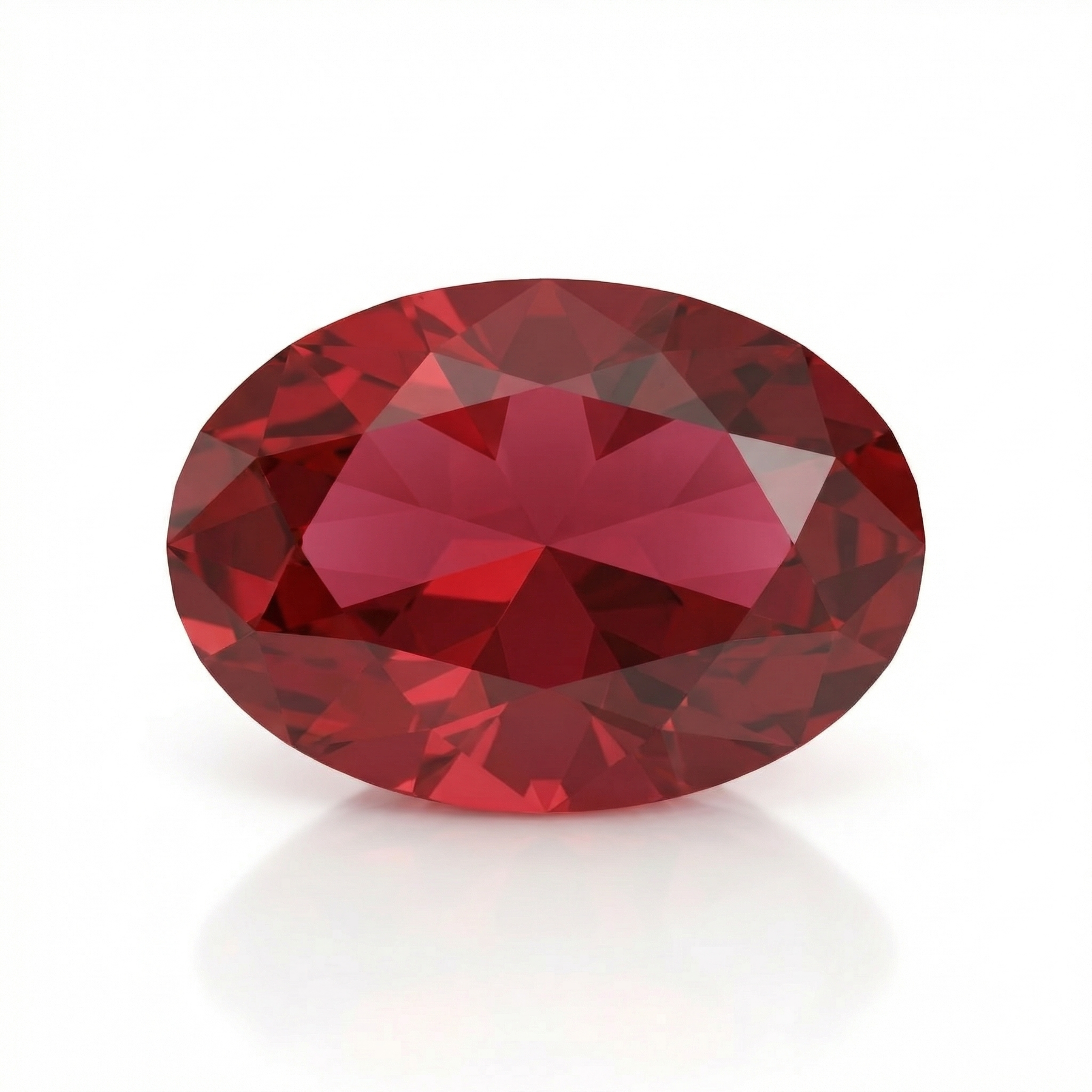 IGI Certified Laboratory Grown Ruby | 6.72 Carat Oval Cut | Purplish Red-Saleh Sallom