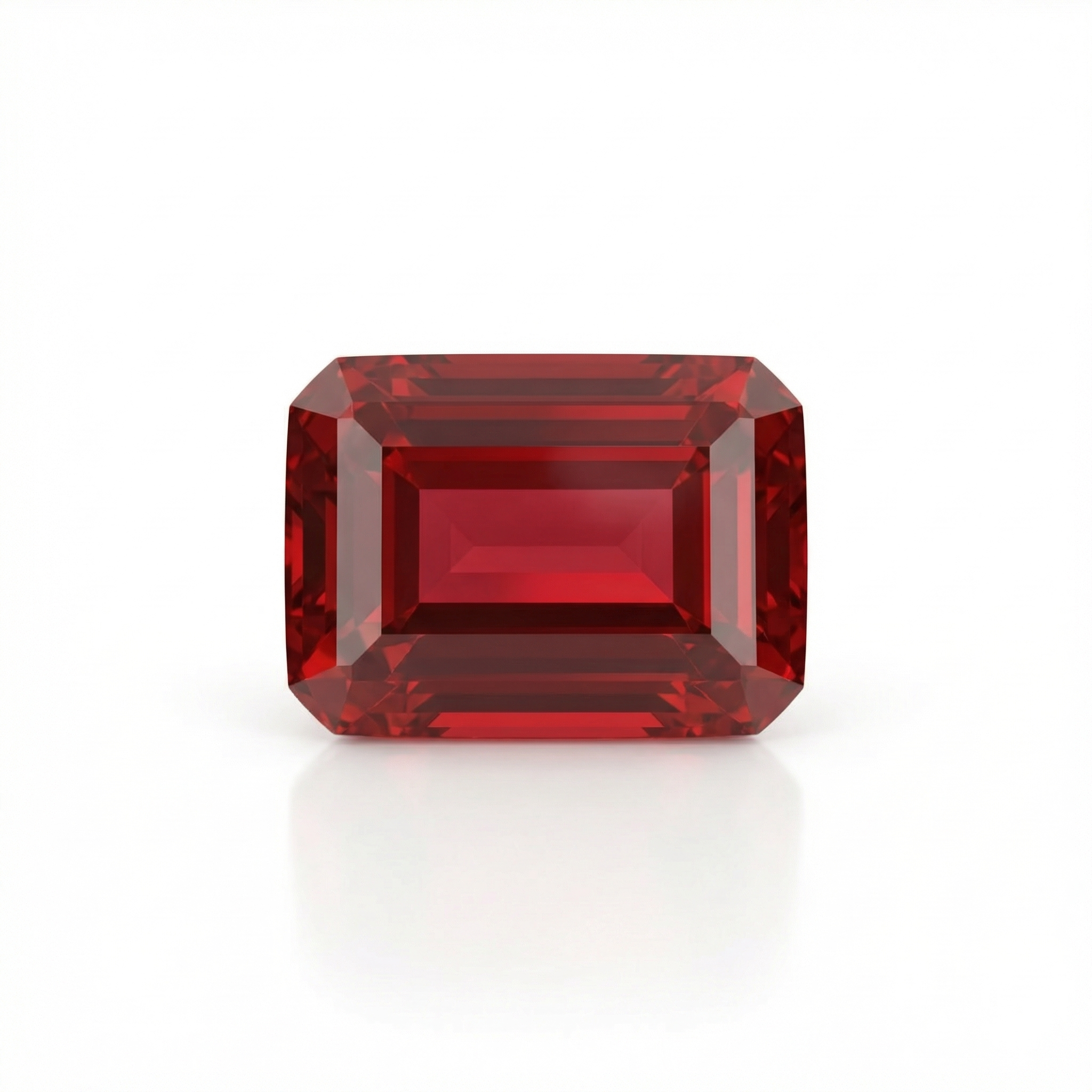 IGI Certified Laboratory Grown Ruby | 14.18 Carat Emerald Cut | Vivid Red-Saleh Sallom Main image