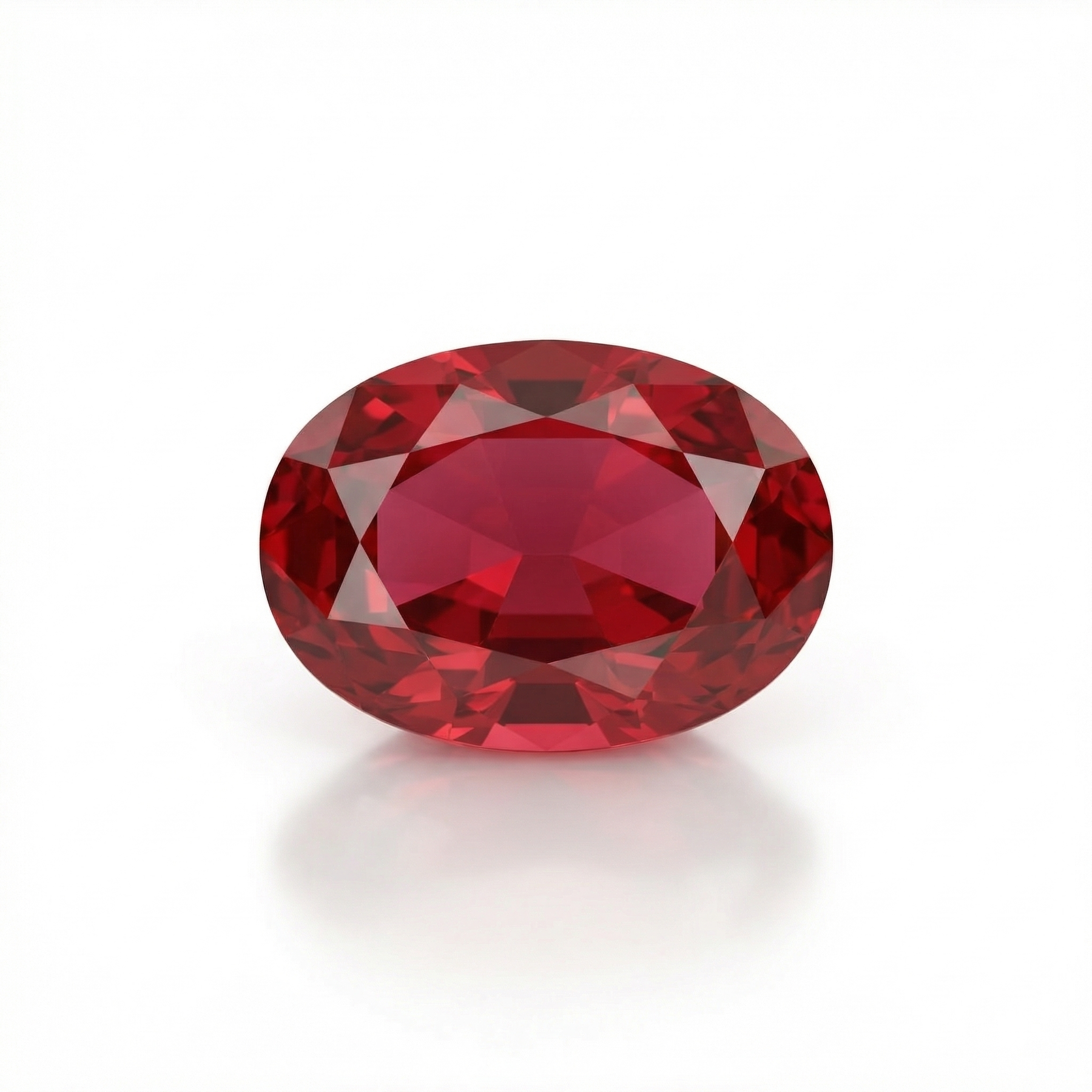IGI Certified Laboratory Grown Ruby | 8.05 Carat Oval Cut | Purplish Red-Saleh Sallom