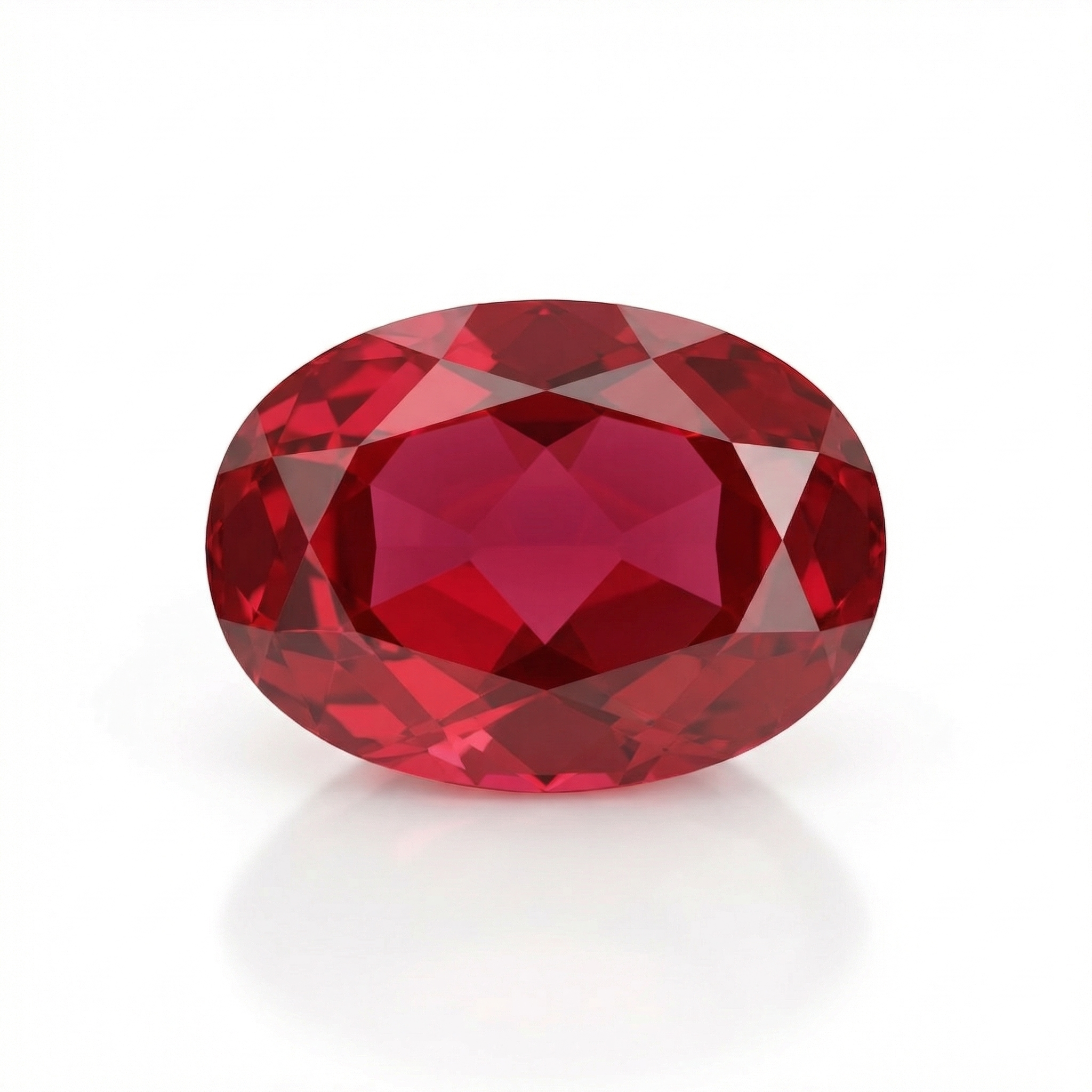 IGI Certified Laboratory Grown Ruby | 7.12 Carat Oval Brilliant Cut | Premium Red Statement Gem-Saleh Sallom Main image