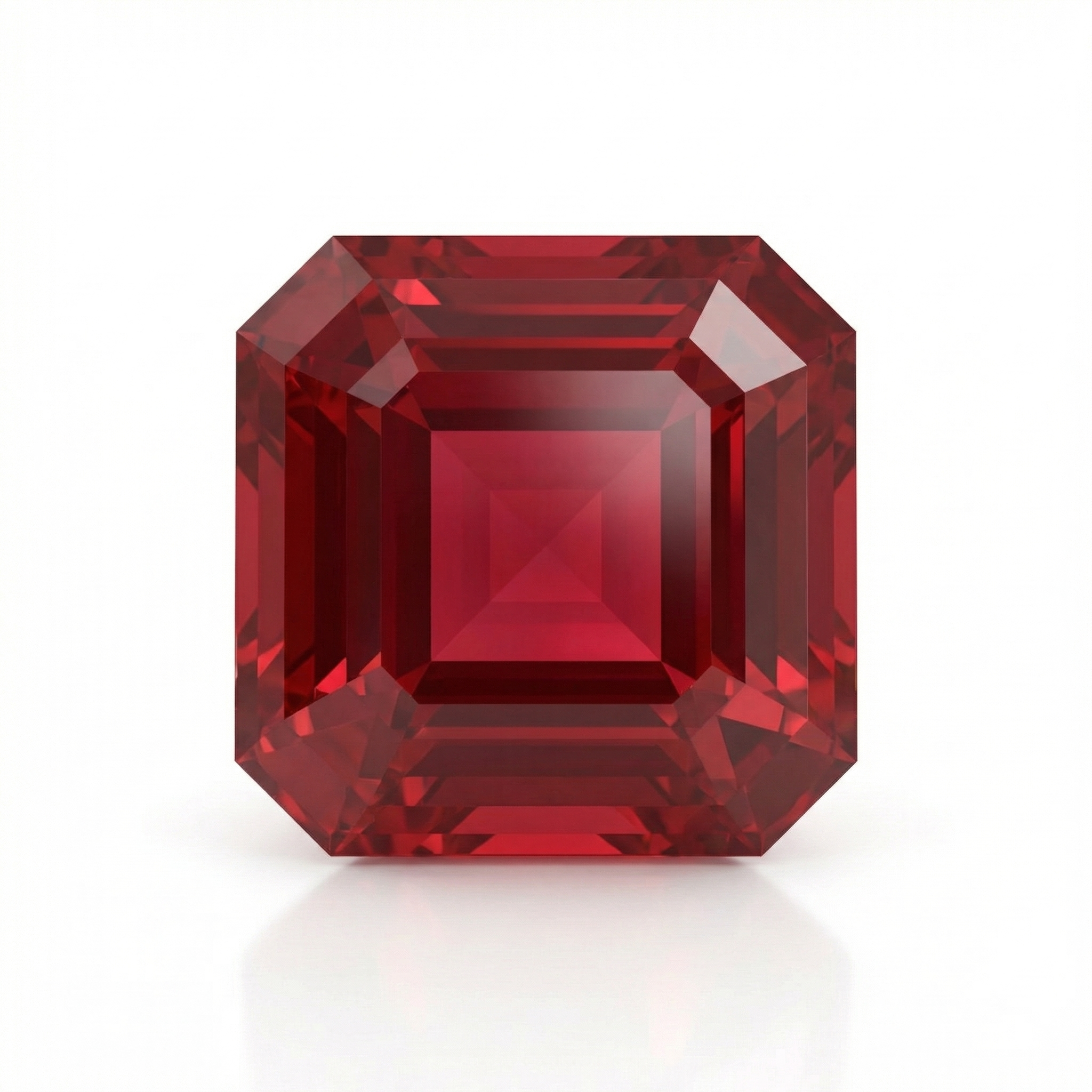 IGI Certified Laboratory Grown Ruby | 18.35 Carat Square Emerald Cut | Premium Statement Red Gemstone-Saleh Sallom Main image