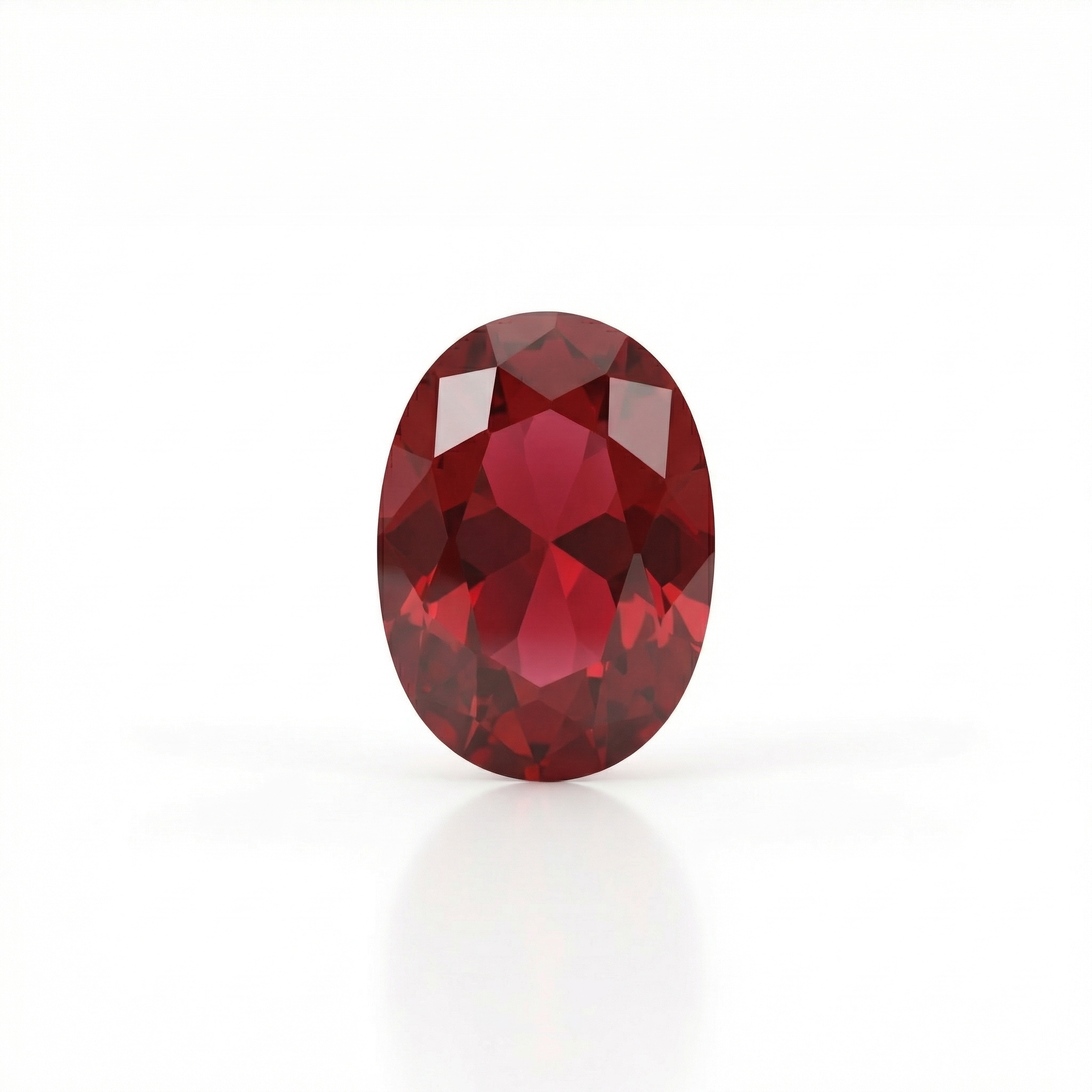 IGI Certified Laboratory Grown Ruby | 6.67 Carat Oval Brilliant Cut | Premium Red Gemstone-Saleh Sallom Main image