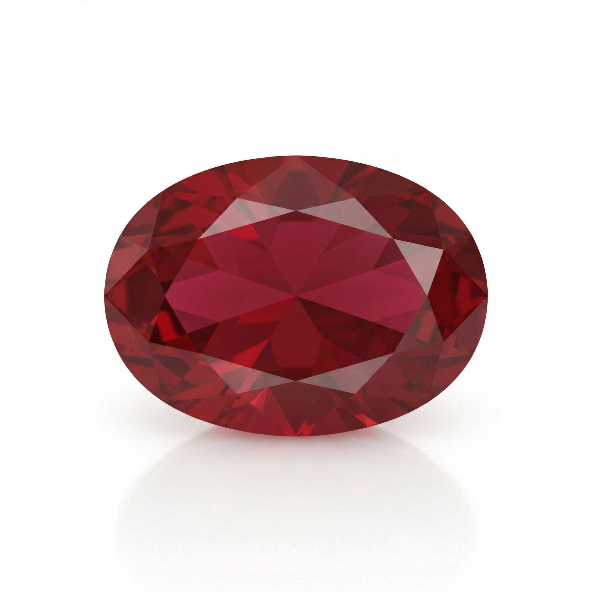 IGI Certified Laboratory Grown Ruby | 7.02 Carat Oval Brilliant Cut | Premium Red Gemstone-Saleh Sallom Main image